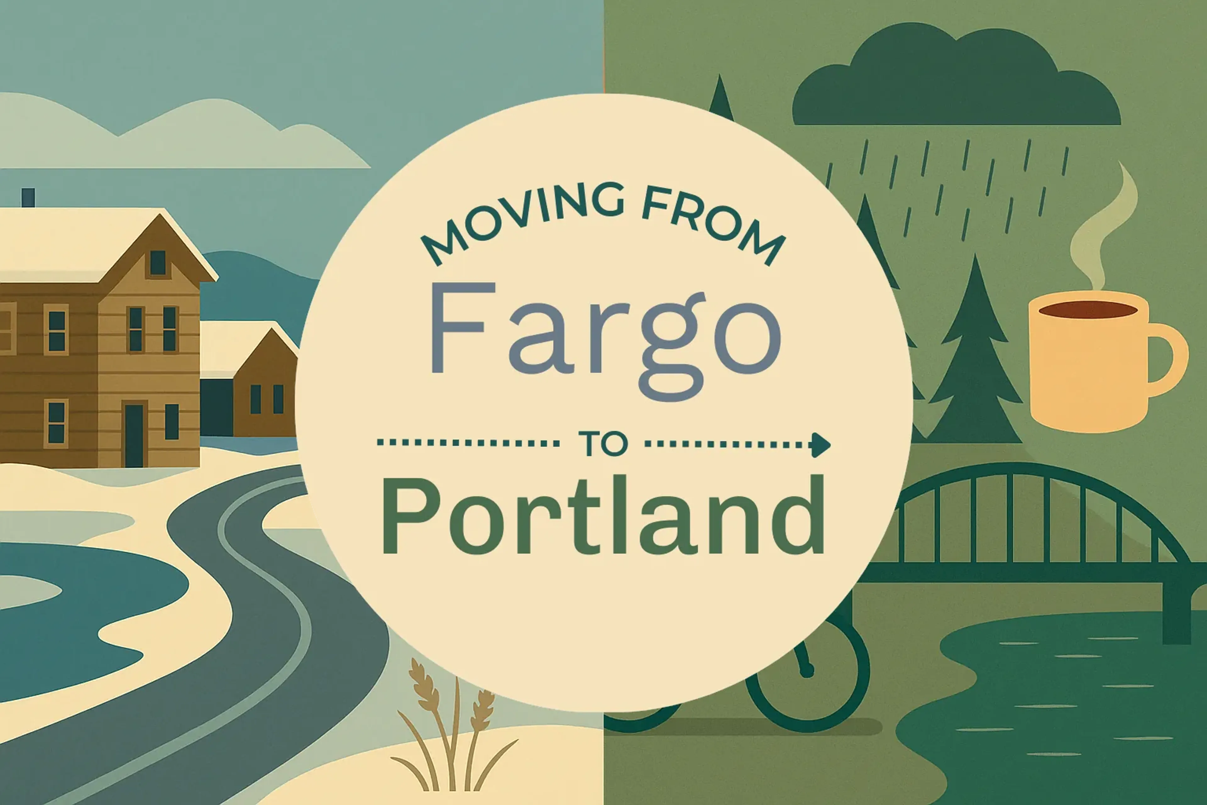 Side-by-side comparison of Fargo to Portland moving companies