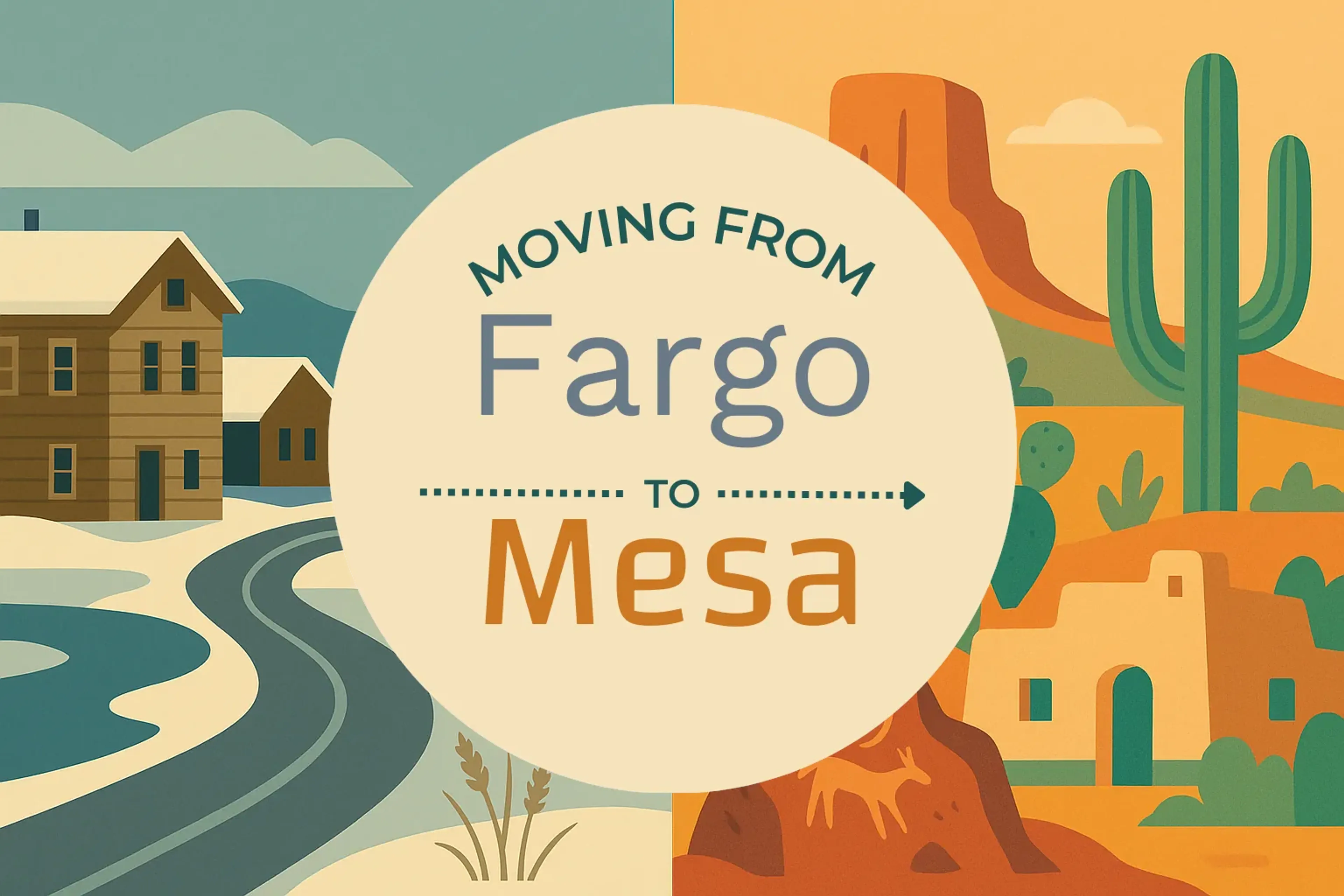 Side-by-side comparison of Fargo to Mesa moving companies