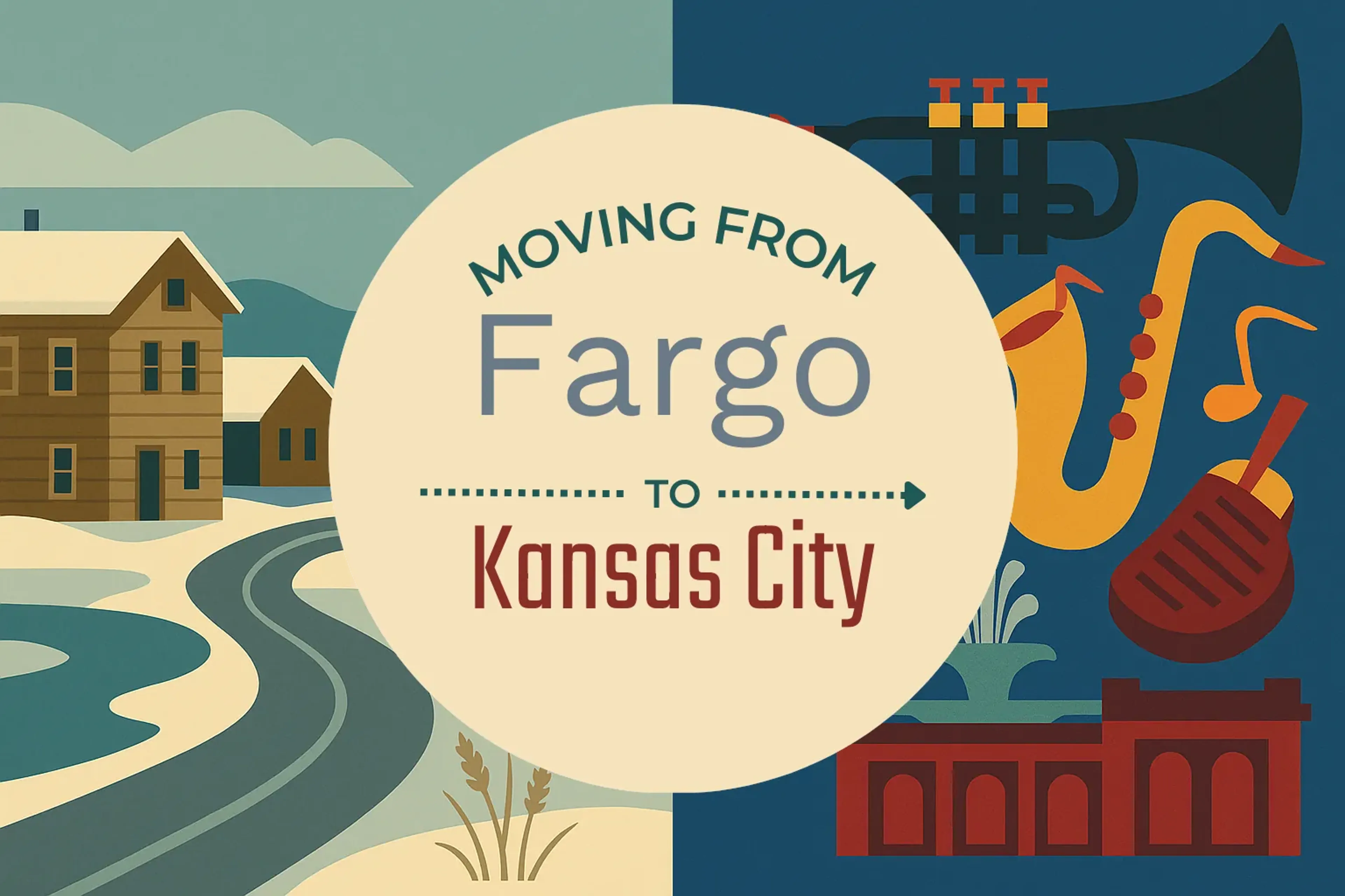 Side-by-side comparison of Fargo to Kansas City moving companies