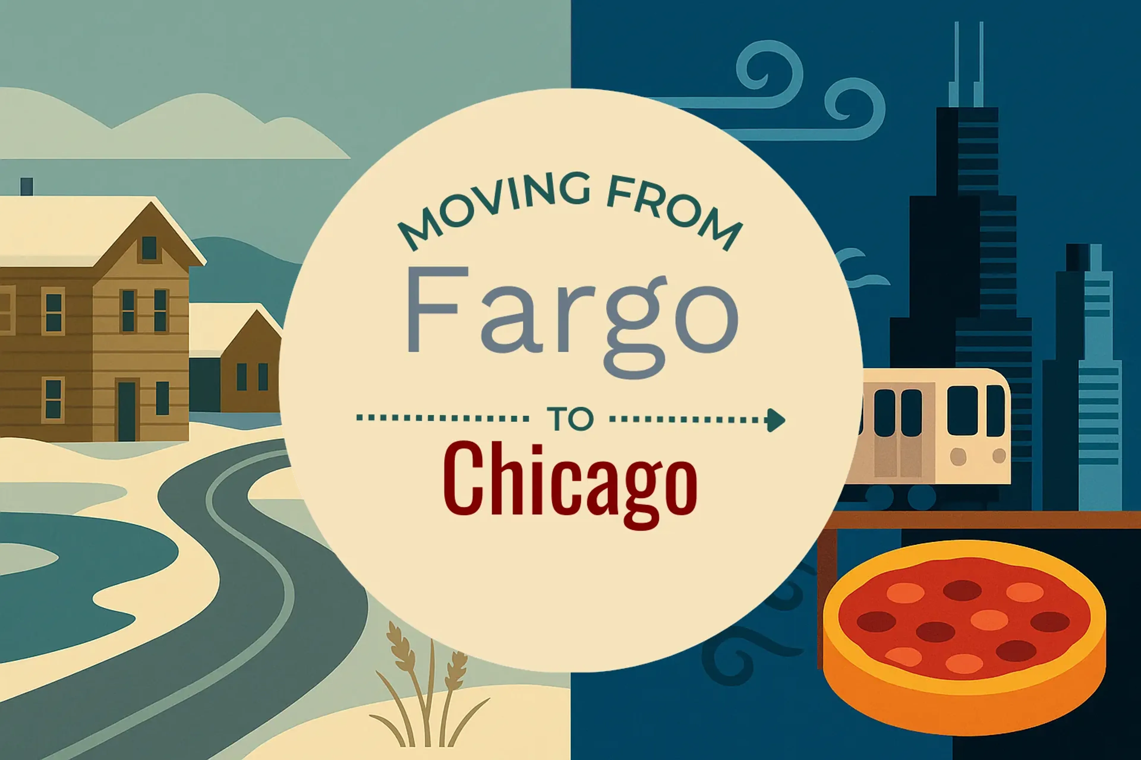 Side-by-side comparison of Fargo to Chicago moving companies