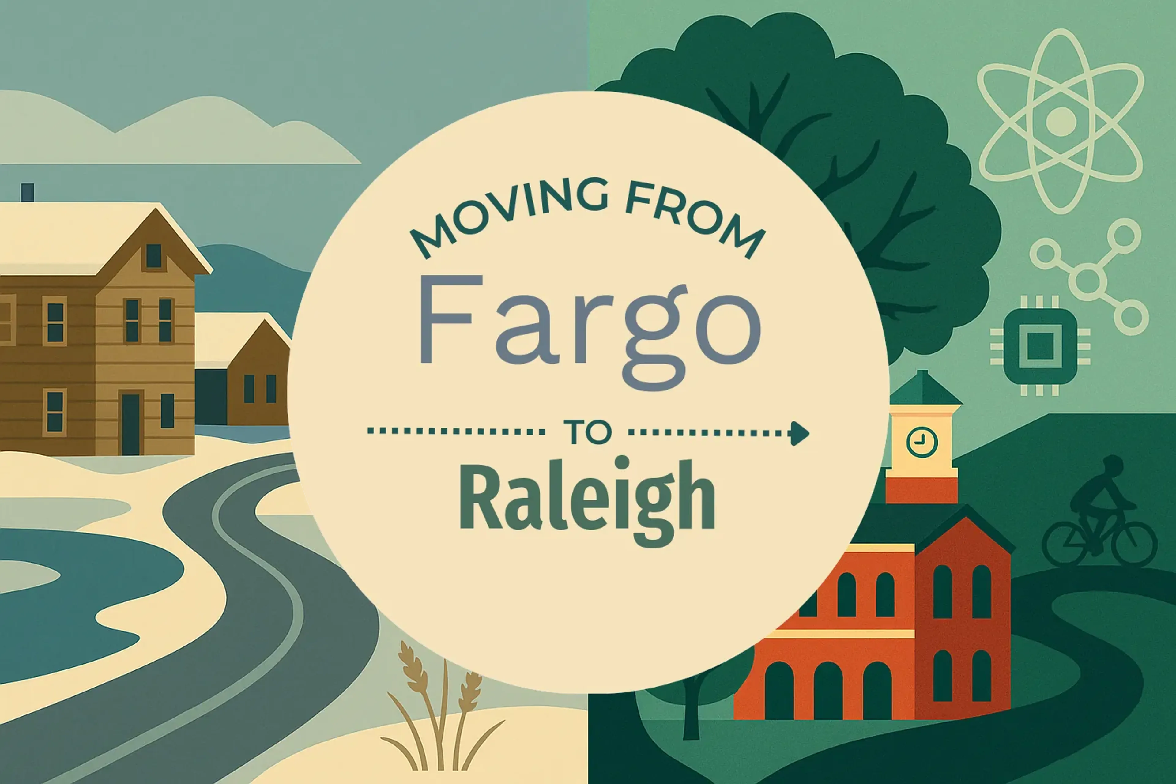 Side-by-side comparison of Fargo to Raleigh moving companies