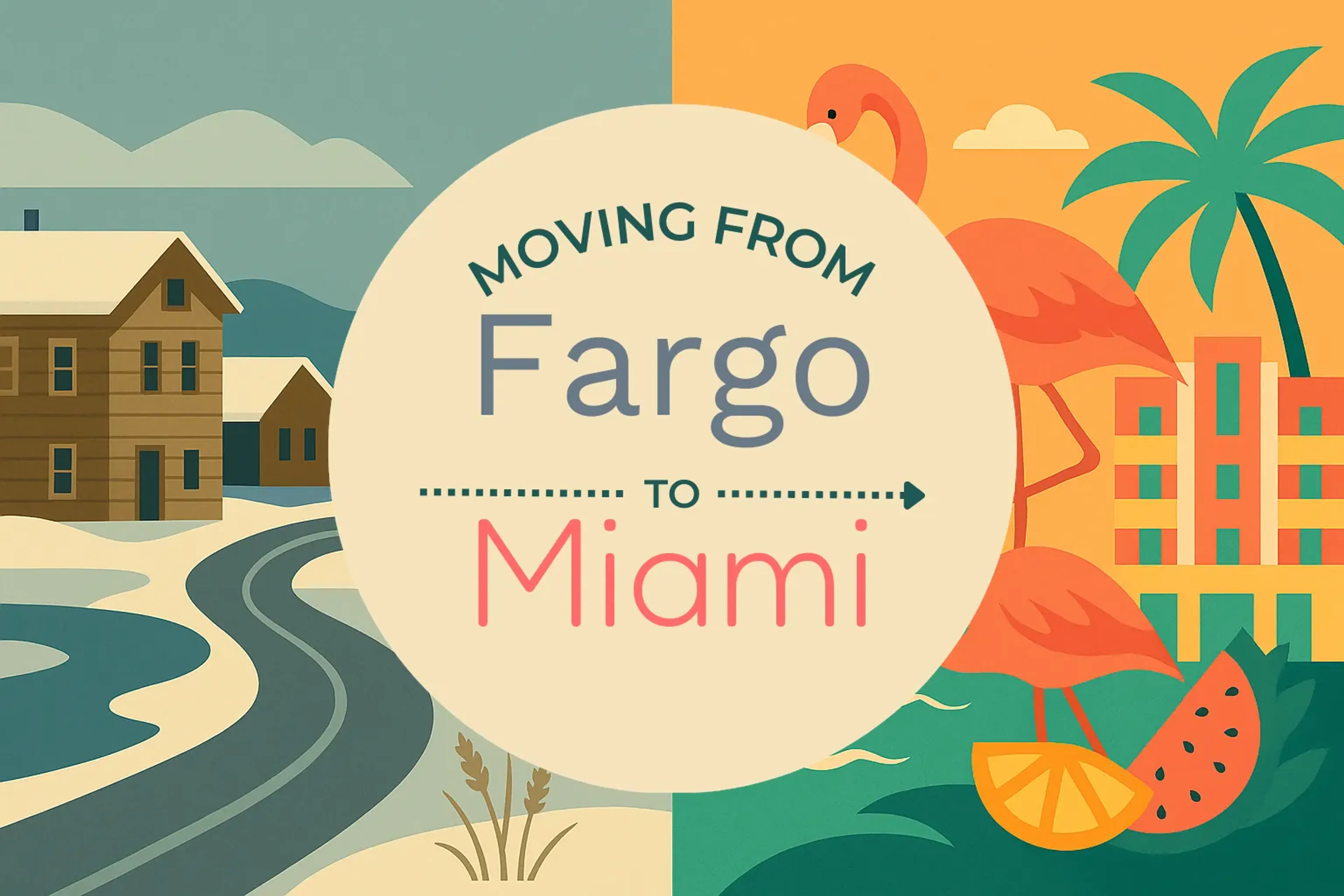 Side-by-side comparison of Fargo to Miami moving companies