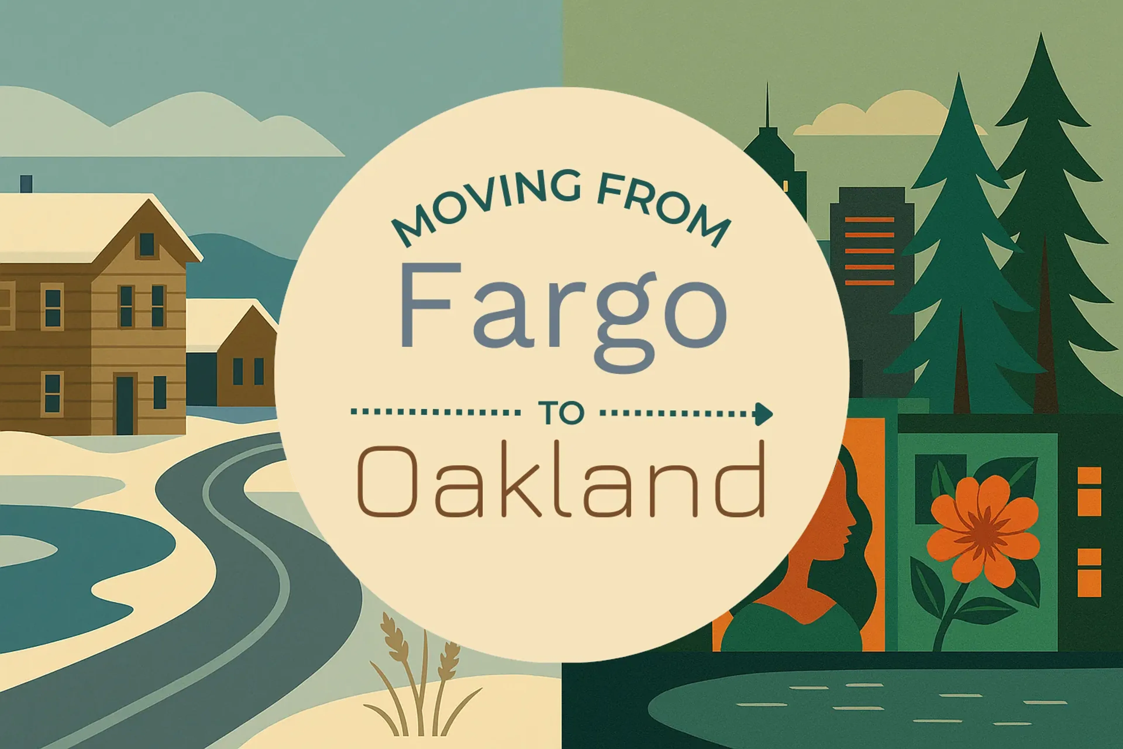 Side-by-side comparison of Fargo to Oakland moving companies