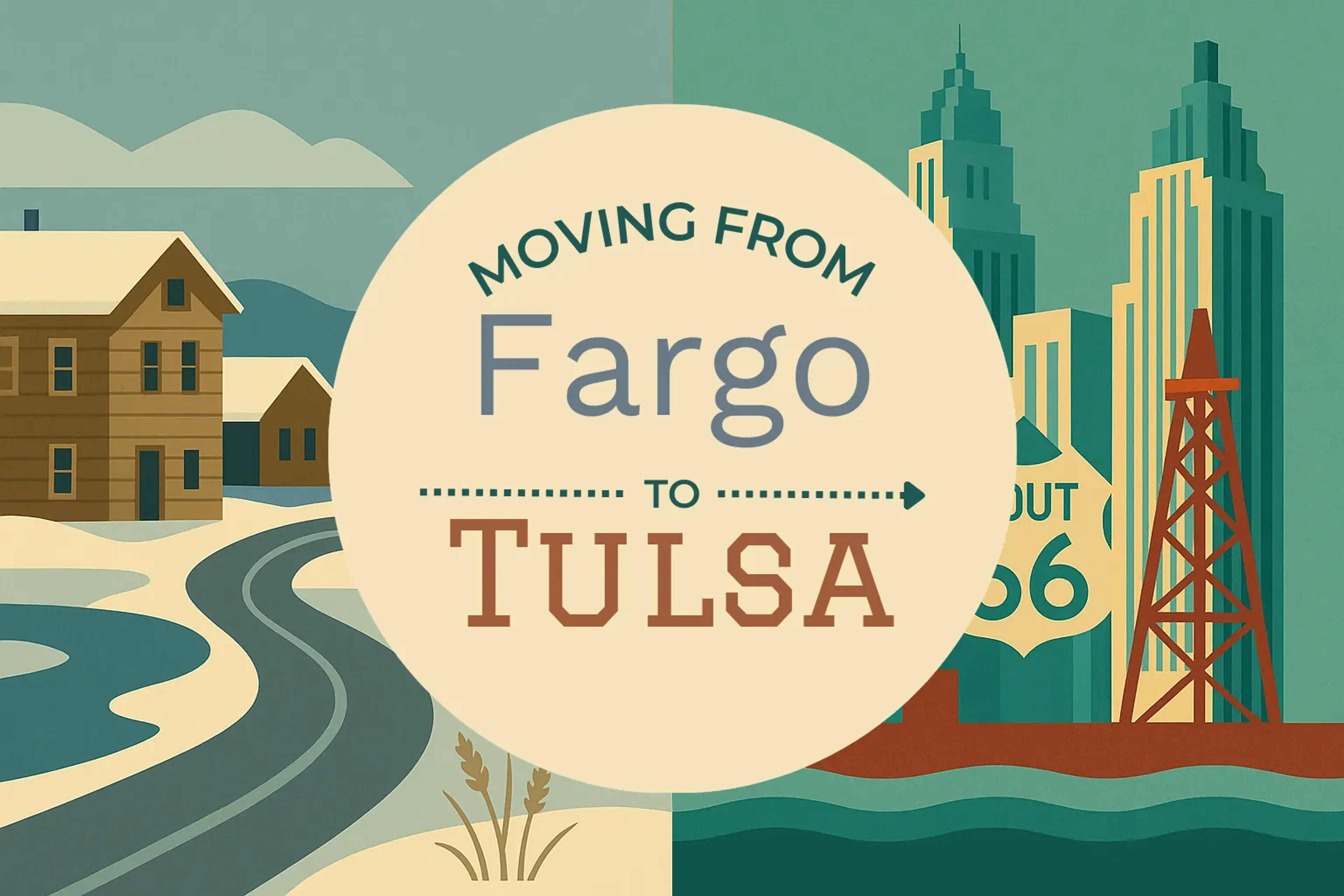 Side-by-side comparison of Fargo to Tulsa moving companies