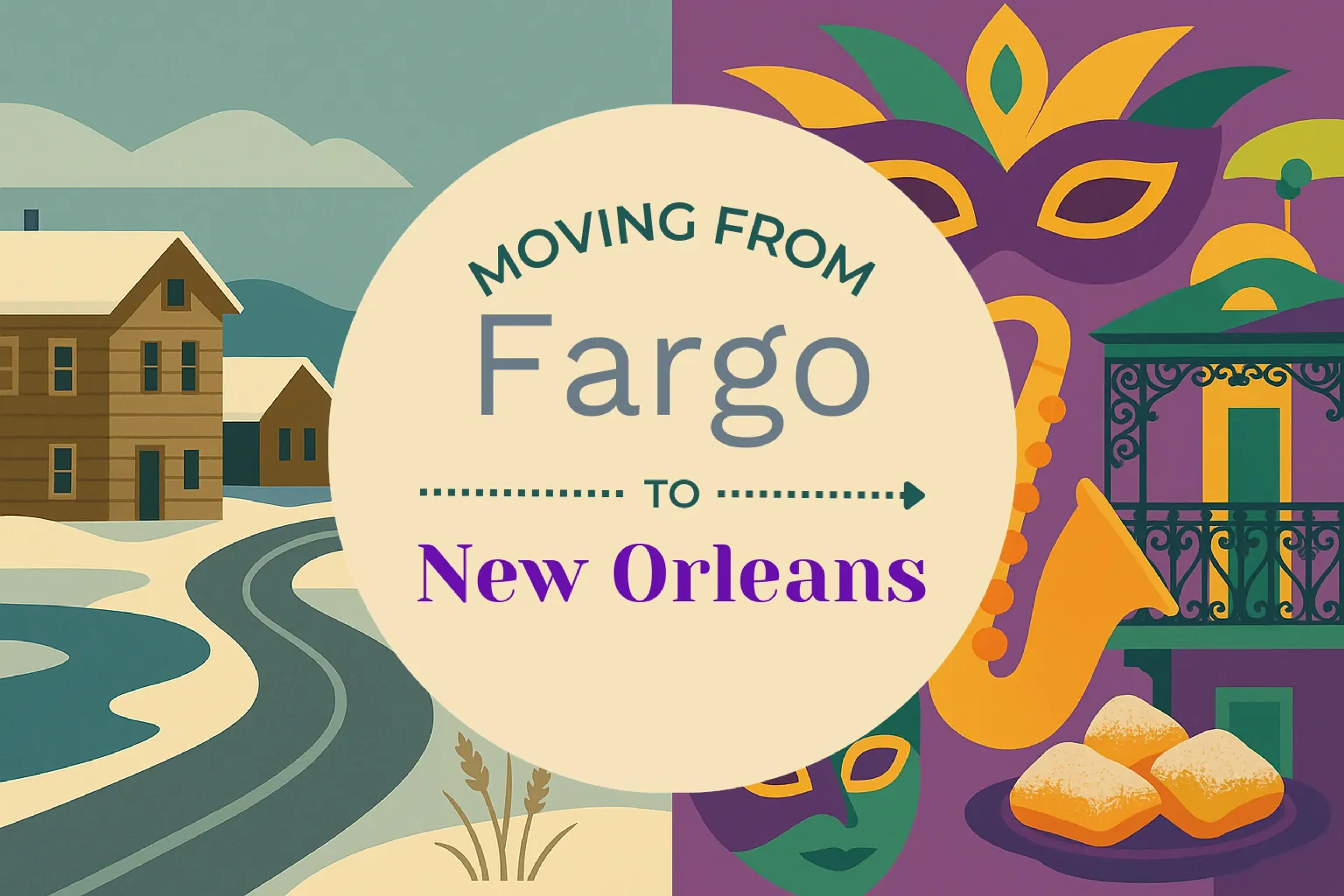 Side-by-side comparison of Fargo to New Orleans moving companies