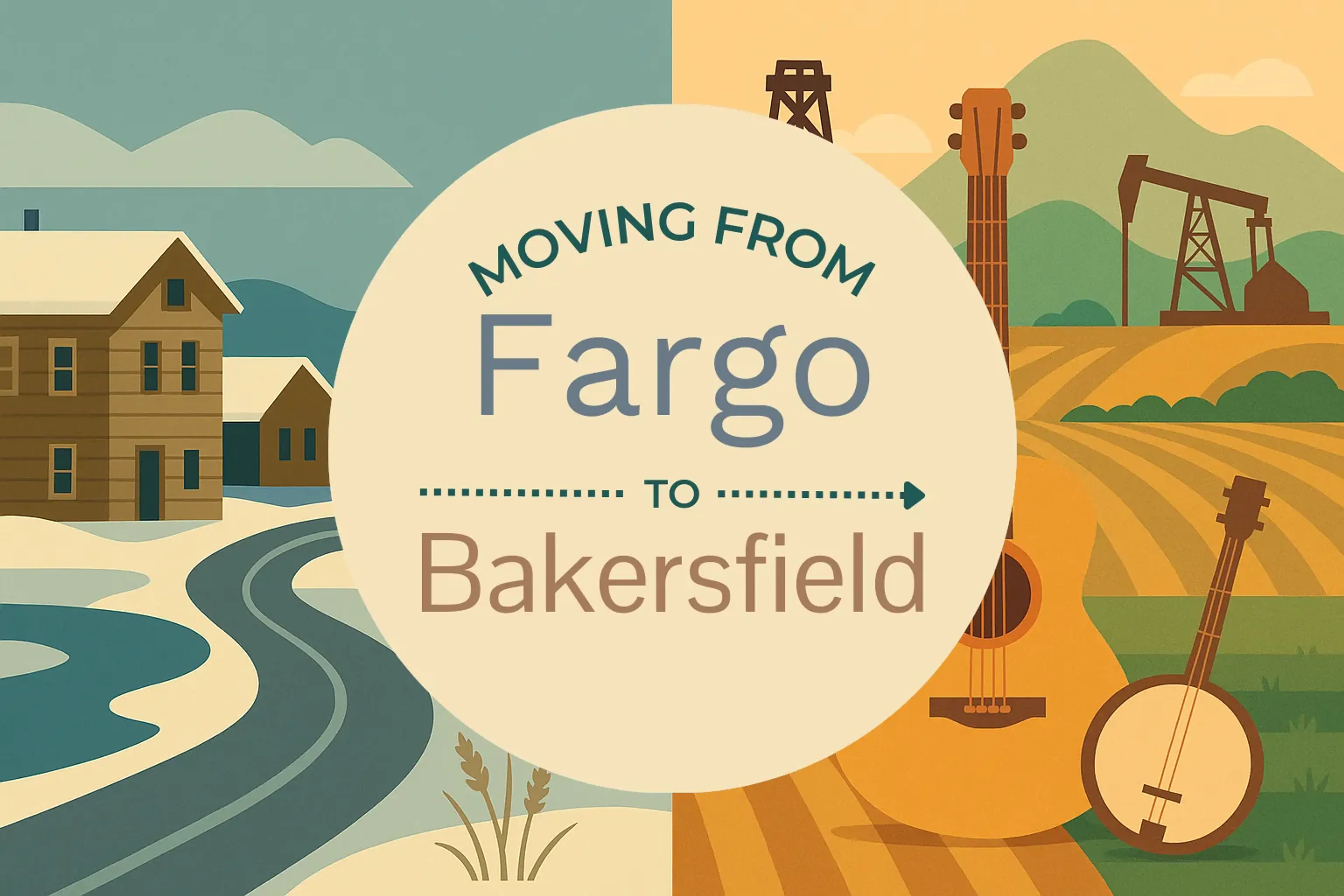 Side-by-side comparison of Fargo to Bakersfield moving companies