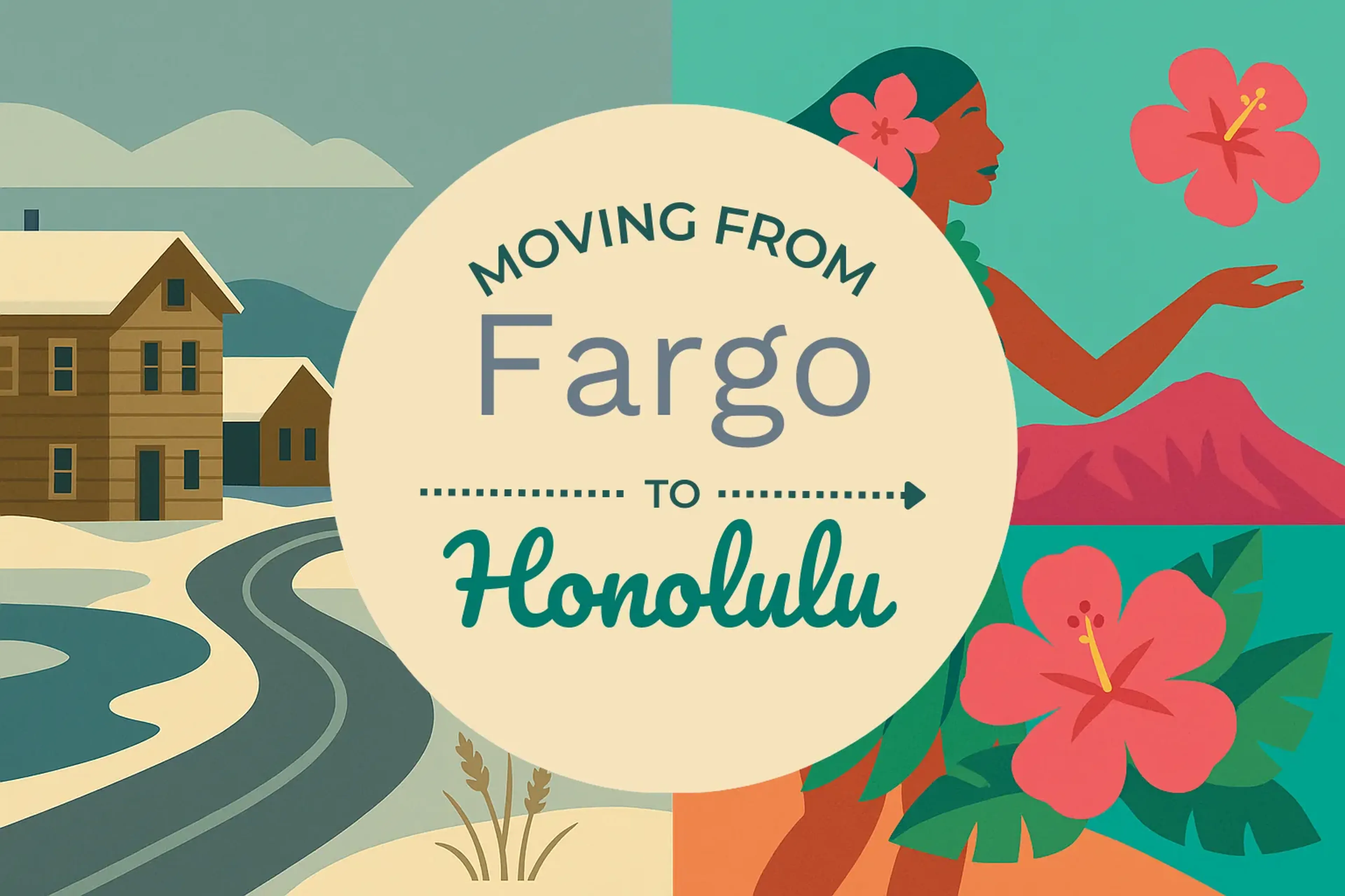Side-by-side comparison of Fargo to Honolulu moving companies