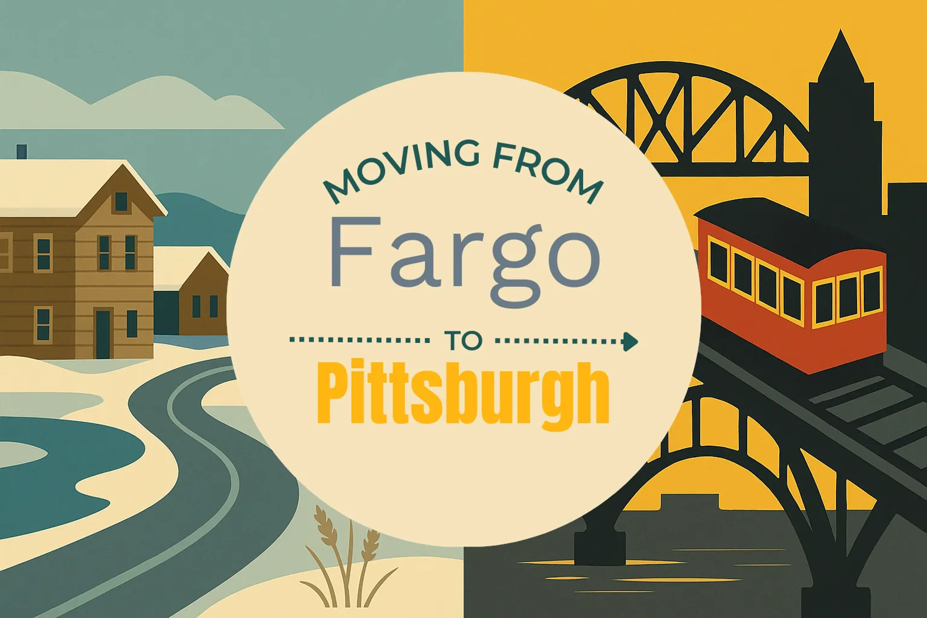 Side-by-side comparison of Fargo to Pittsburgh moving companies