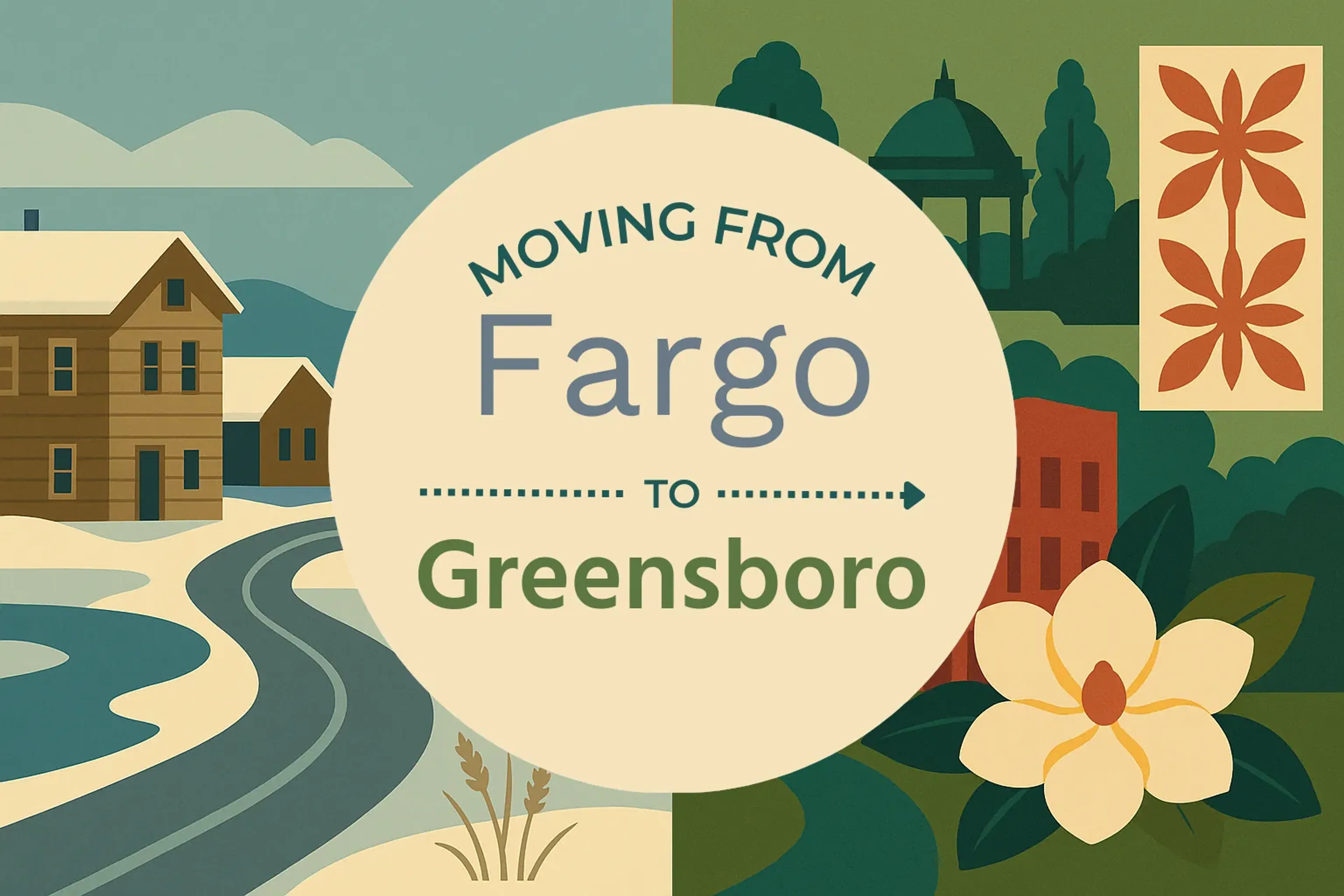 Side-by-side comparison of Fargo to Greensboro moving companies