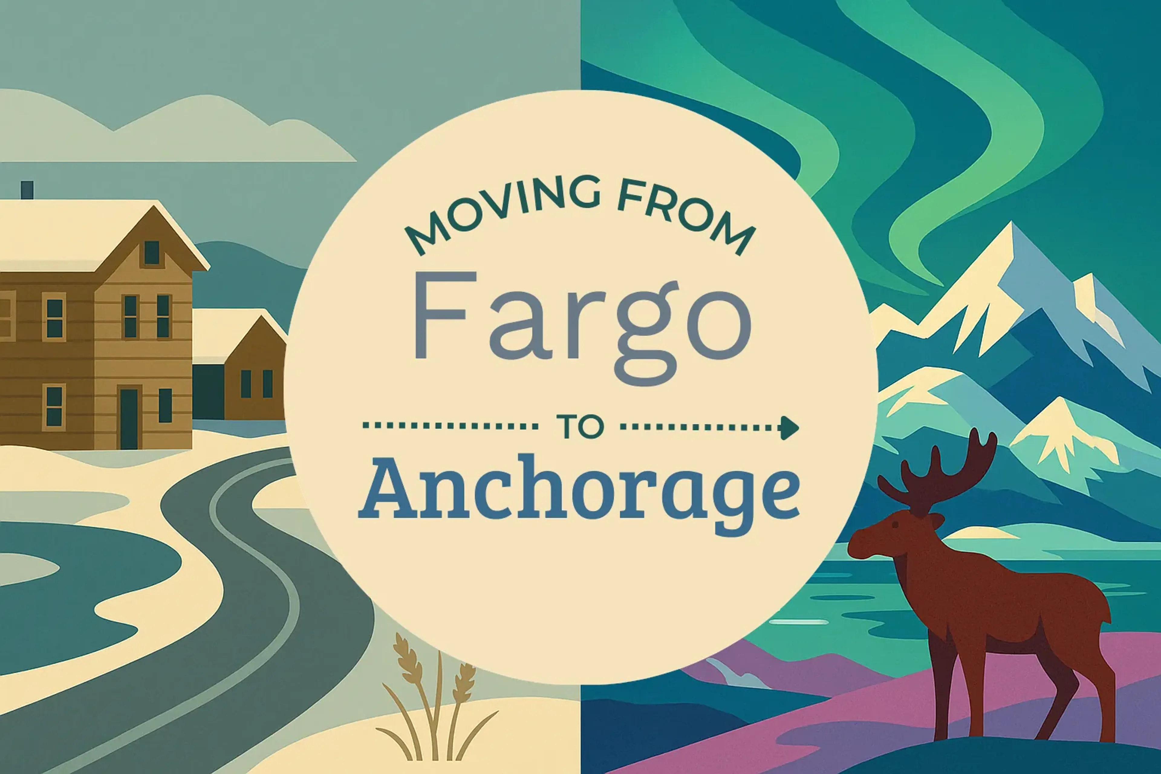 Side-by-side comparison of Fargo to Anchorage moving companies