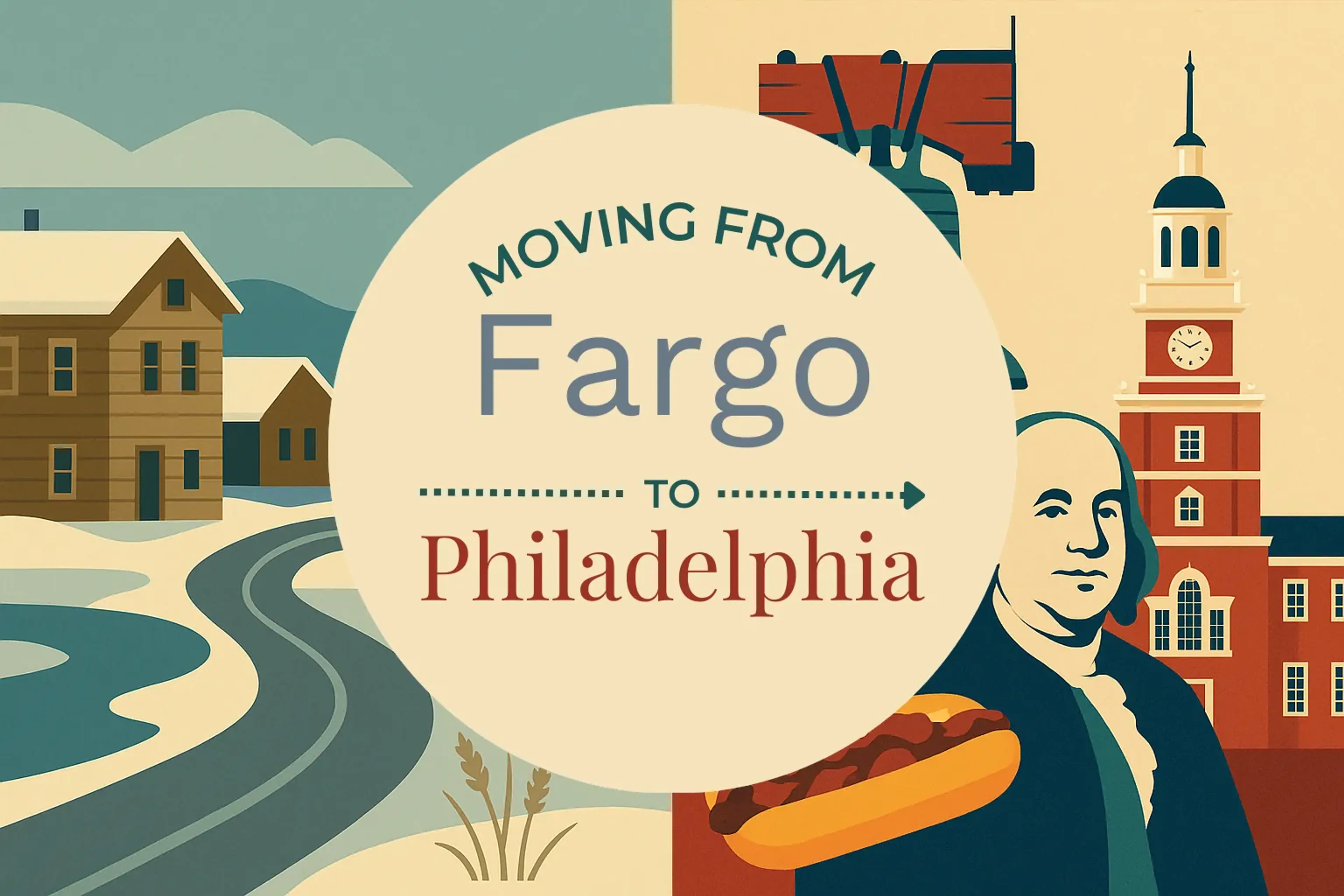 Side-by-side comparison of Fargo to Philadelphia moving companies