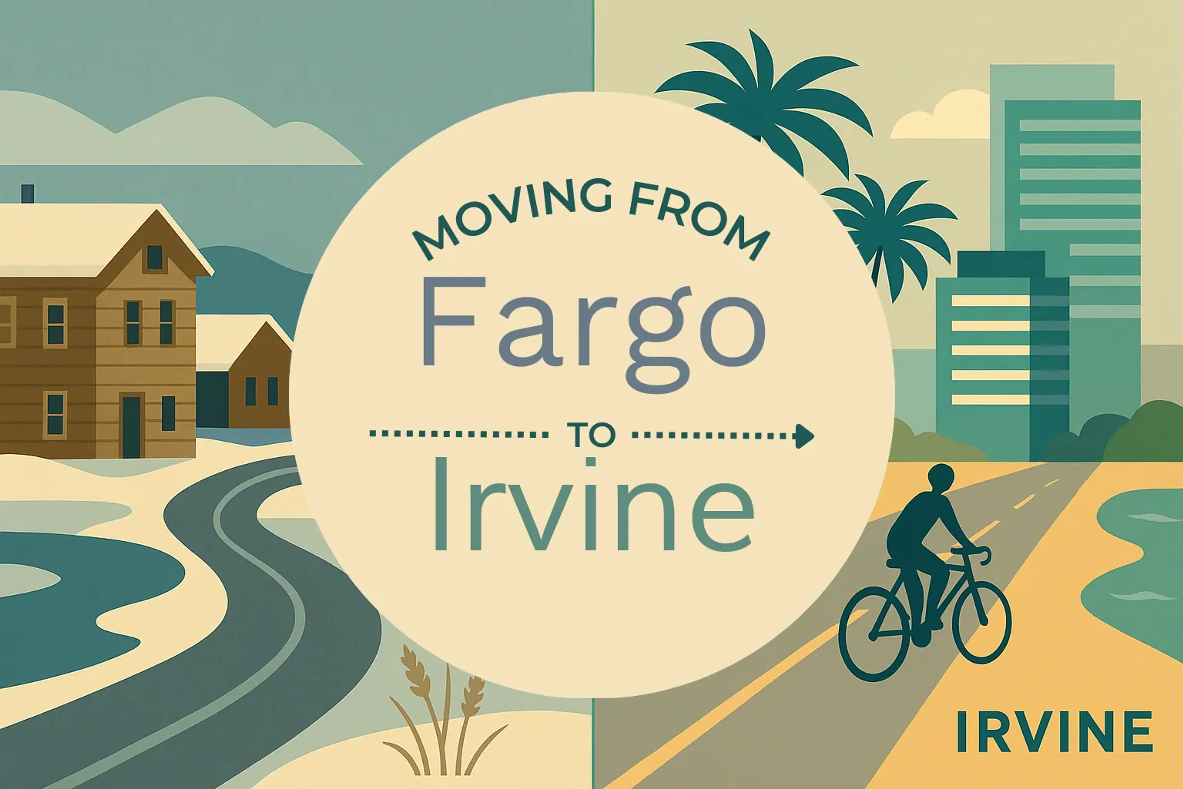 Side-by-side comparison of Fargo to Irvine moving companies
