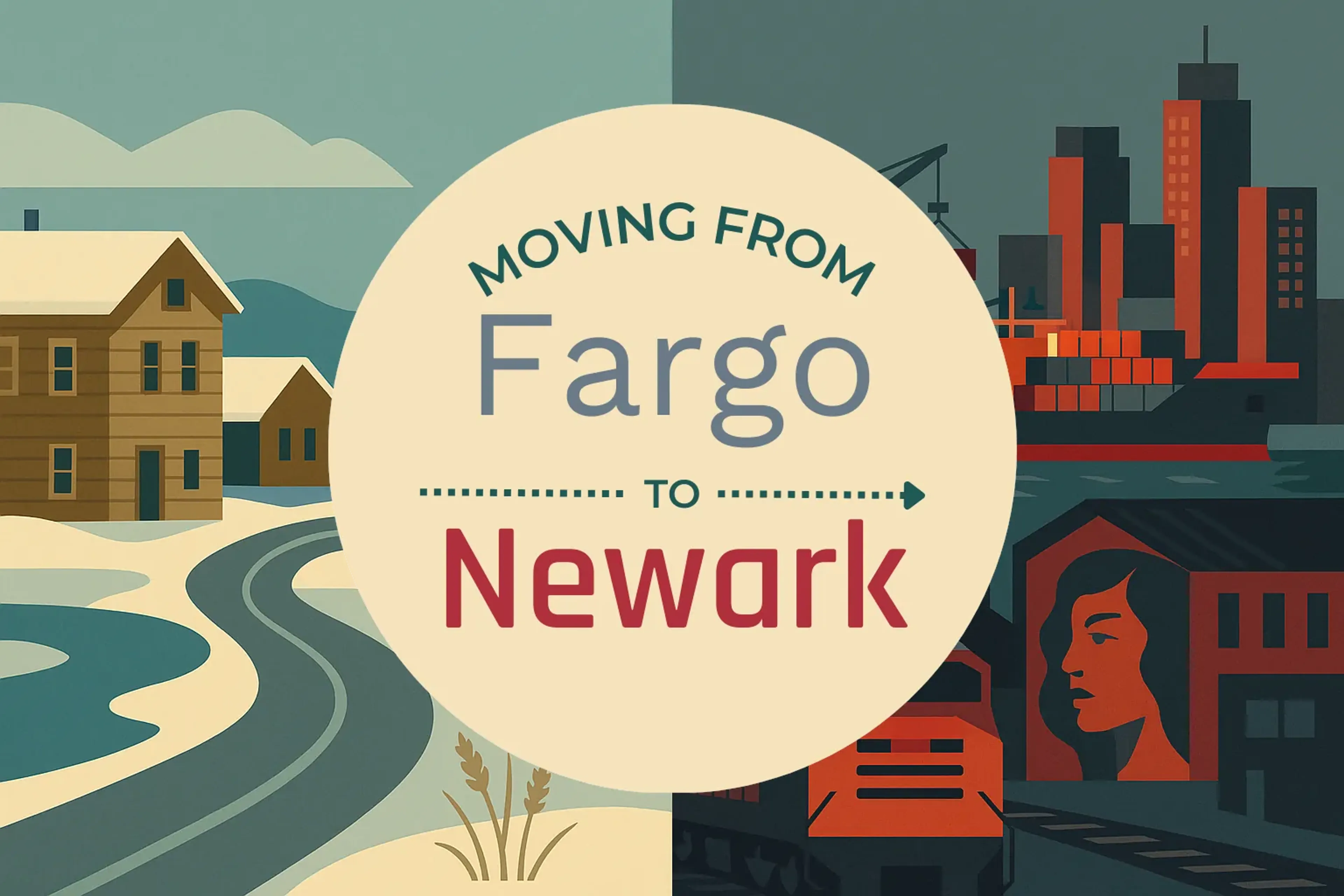 Side-by-side comparison of Fargo to Newark moving companies