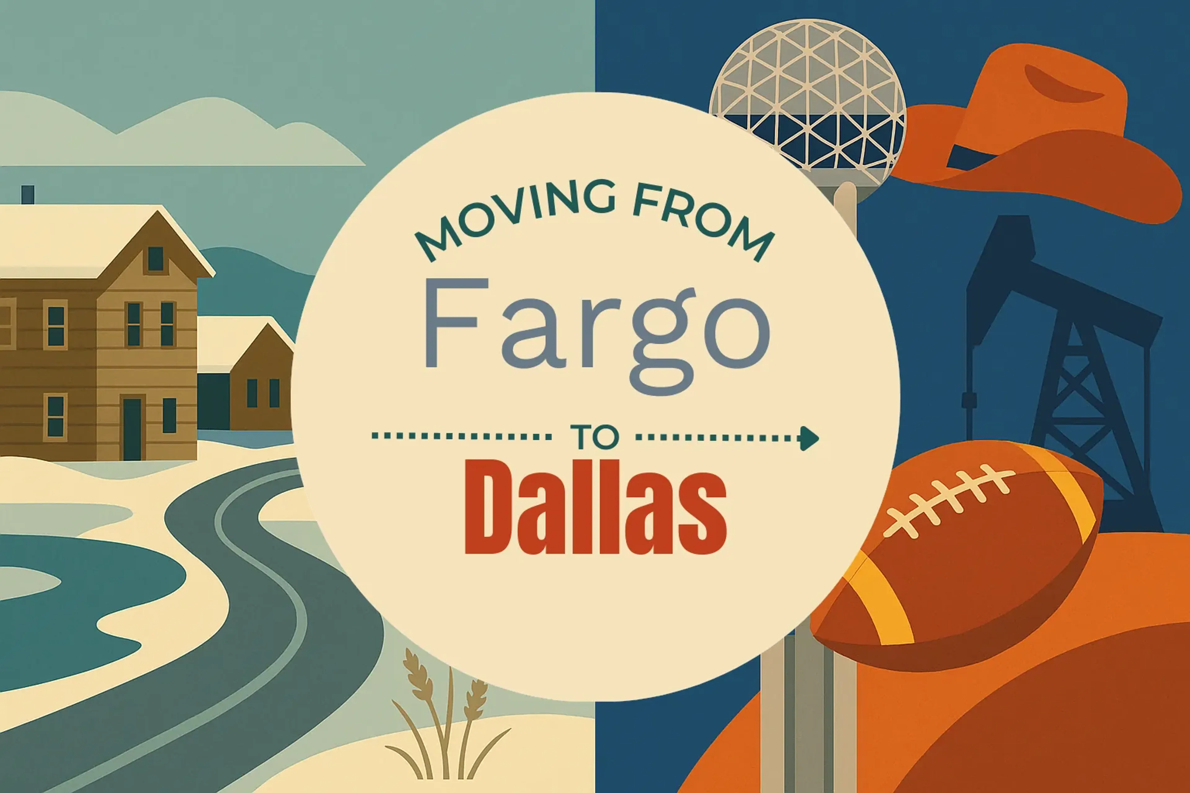 Side-by-side comparison of Fargo to Dallas moving companies