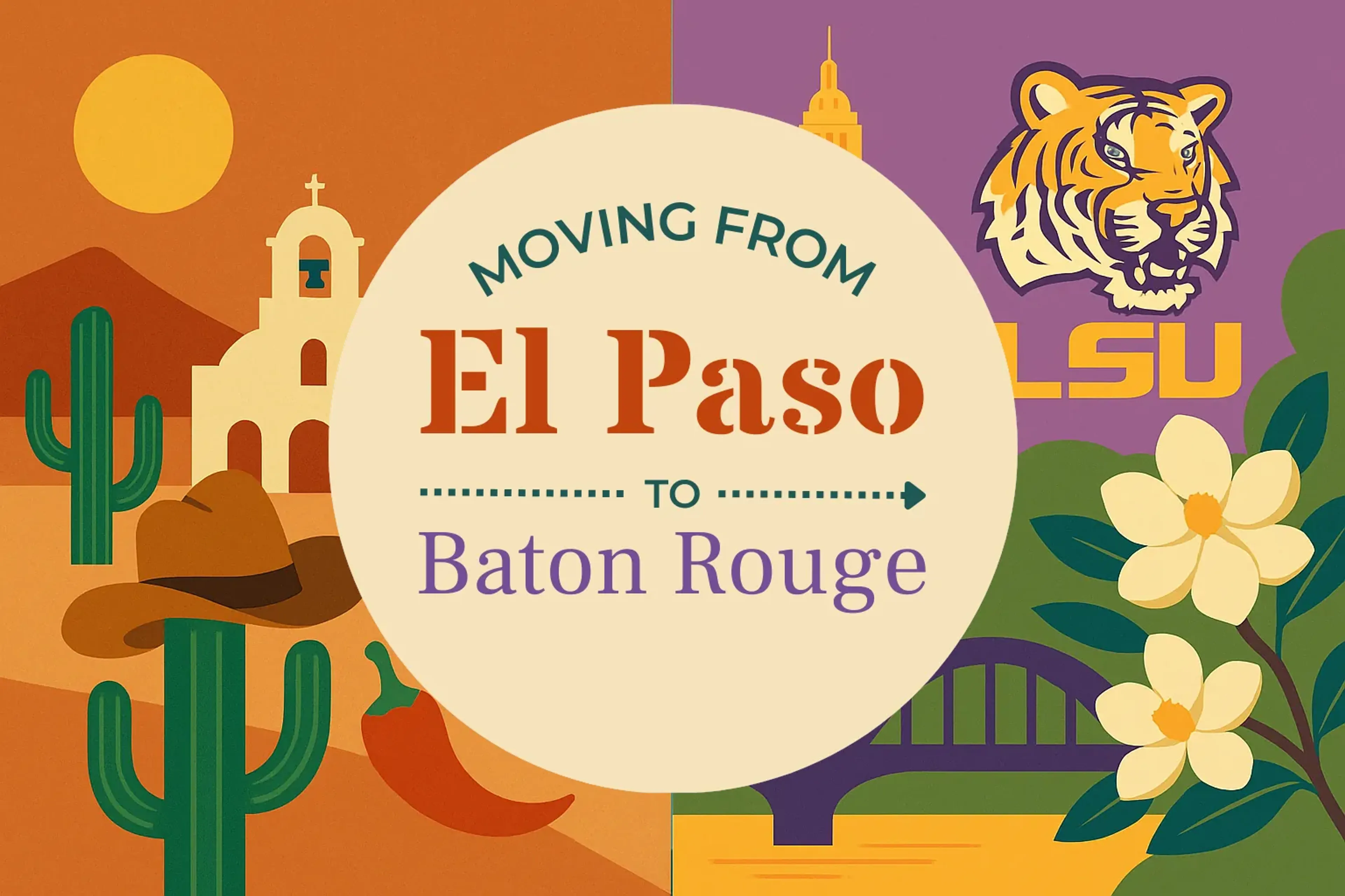 Side-by-side comparison of El Paso to Baton Rouge moving companies