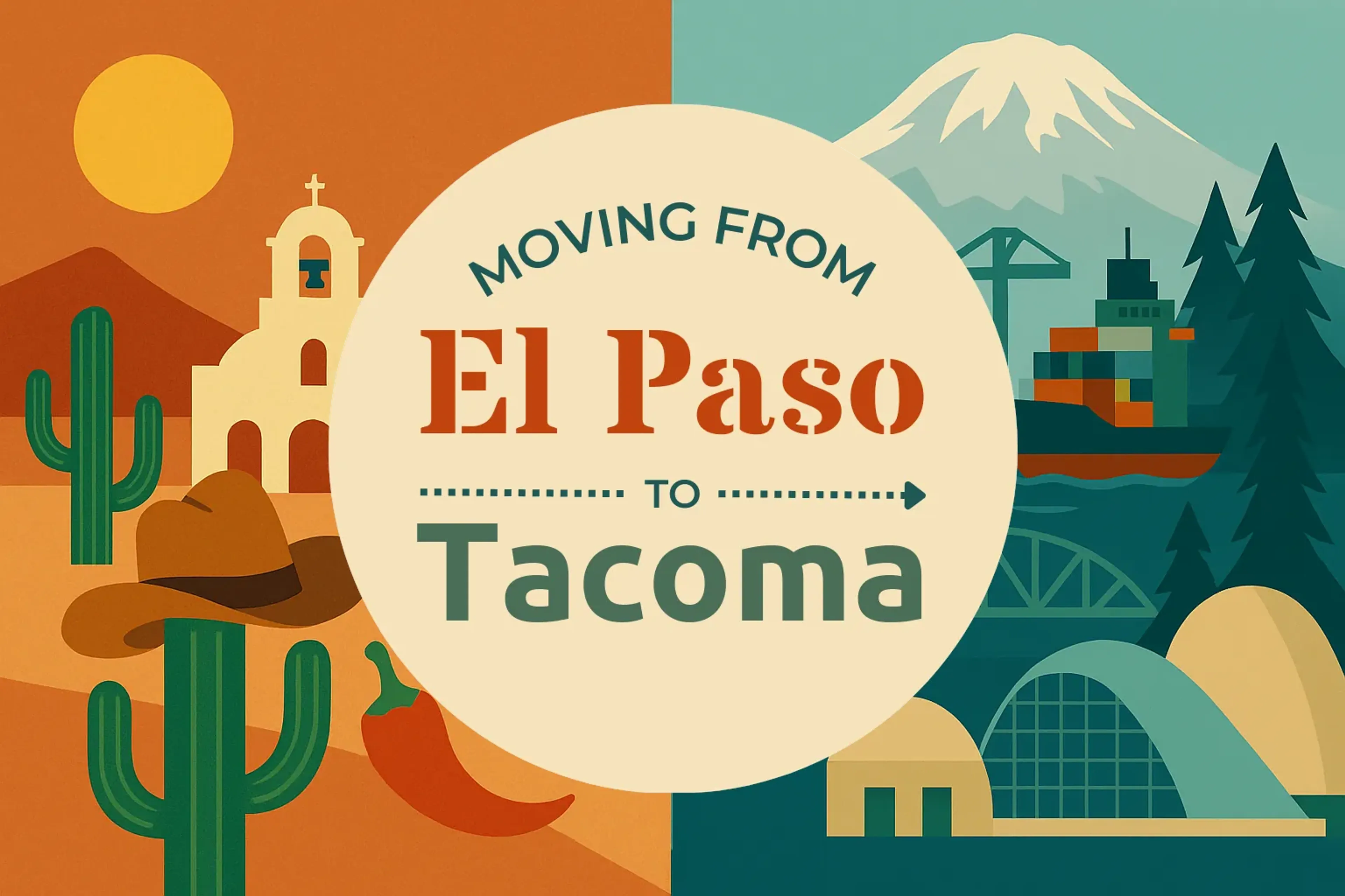 Side-by-side comparison of El Paso to Tacoma moving companies