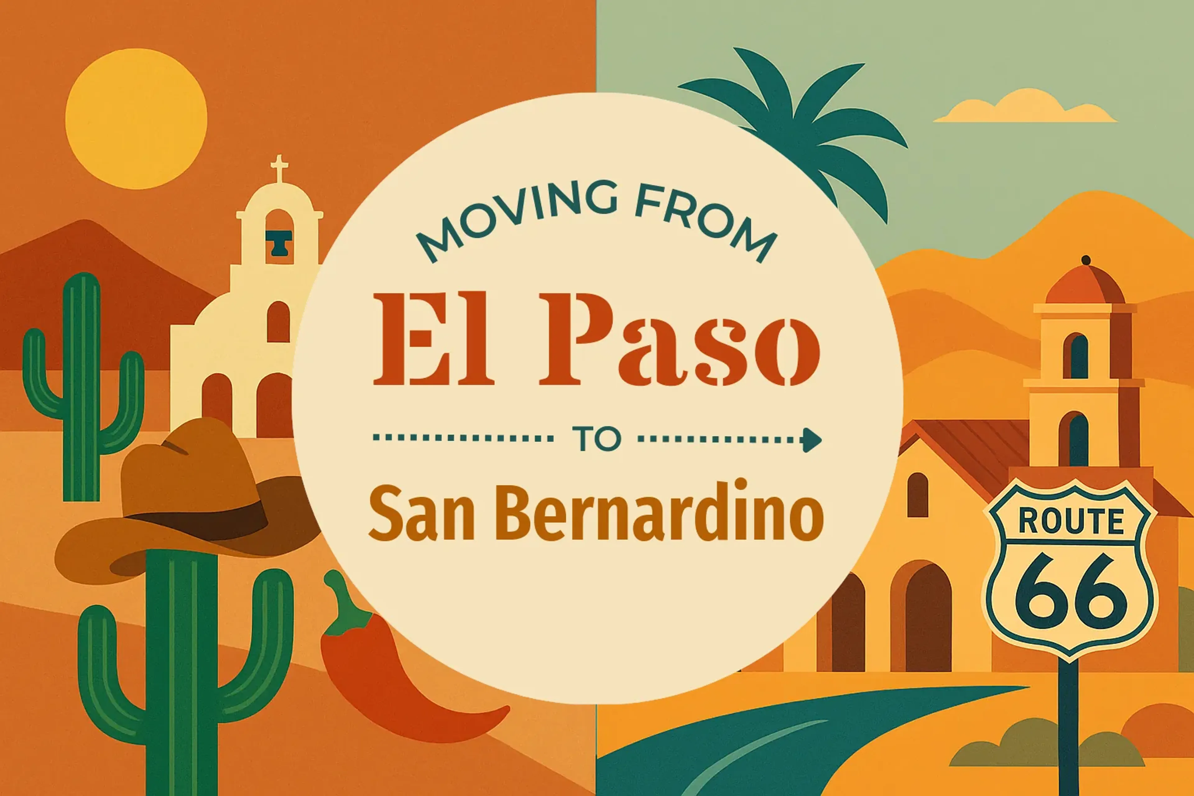 Side-by-side comparison of El Paso to San Bernardino moving companies