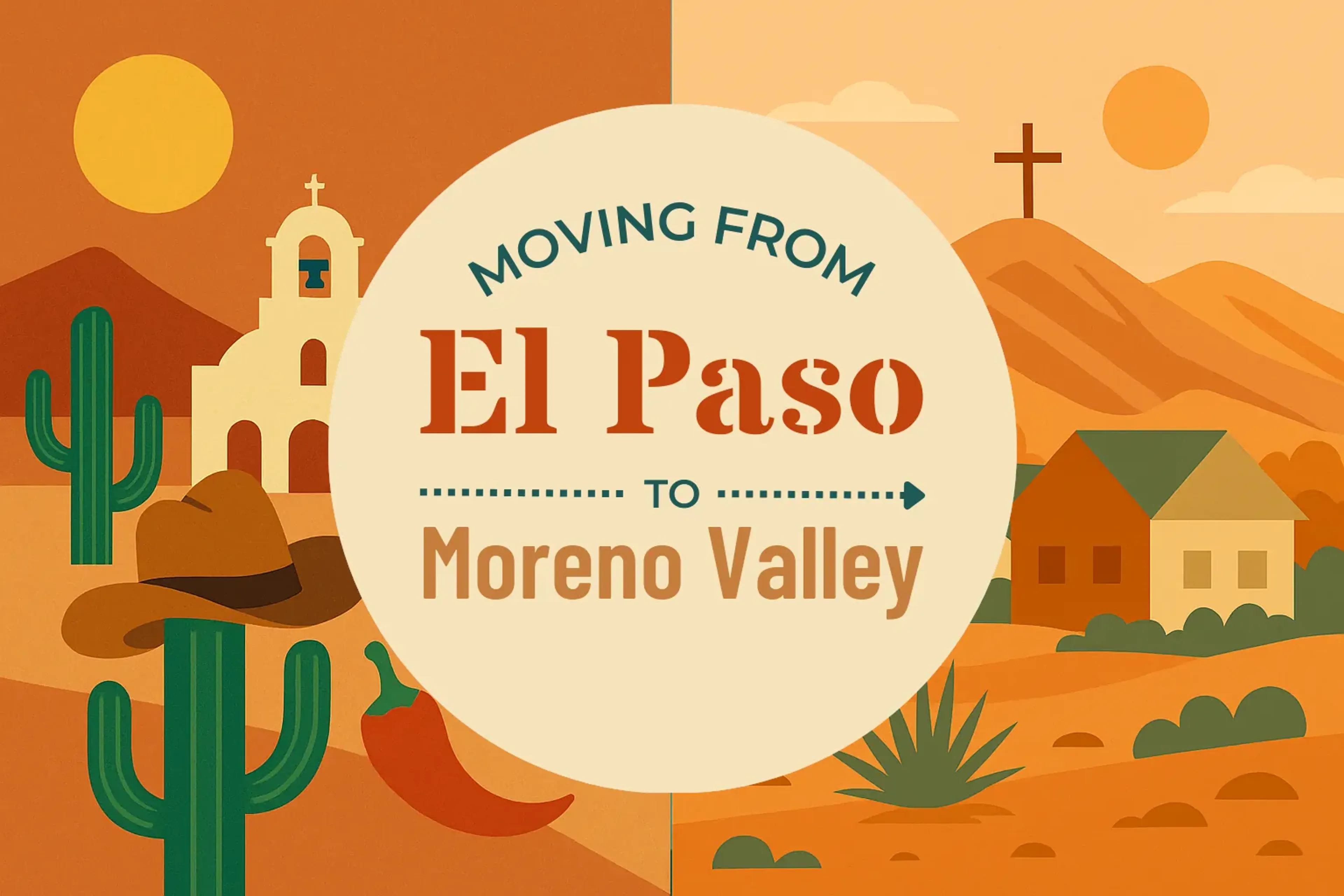 Side-by-side comparison of El Paso to Moreno Valley moving companies