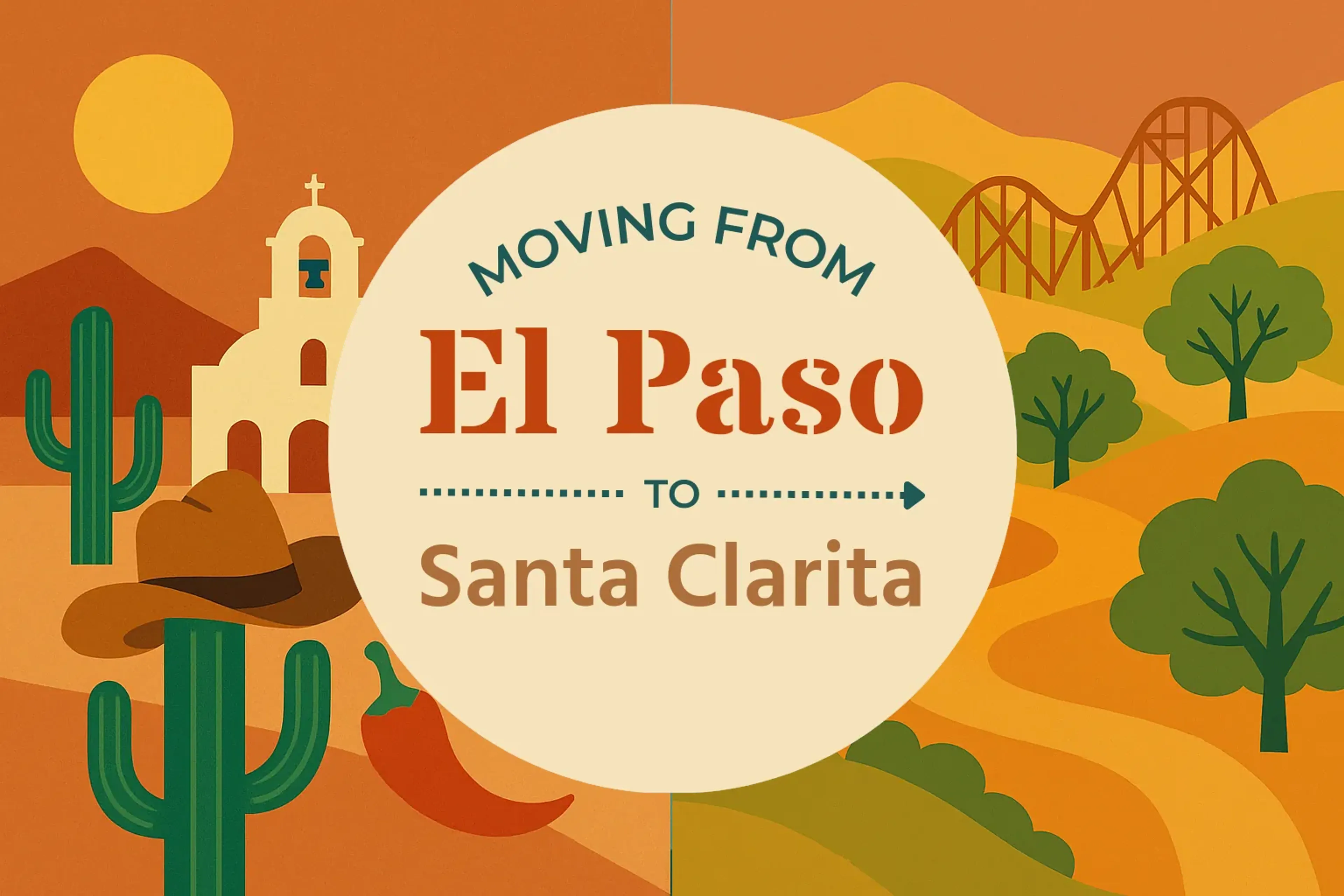 Side-by-side comparison of El Paso to Santa Clarita moving companies