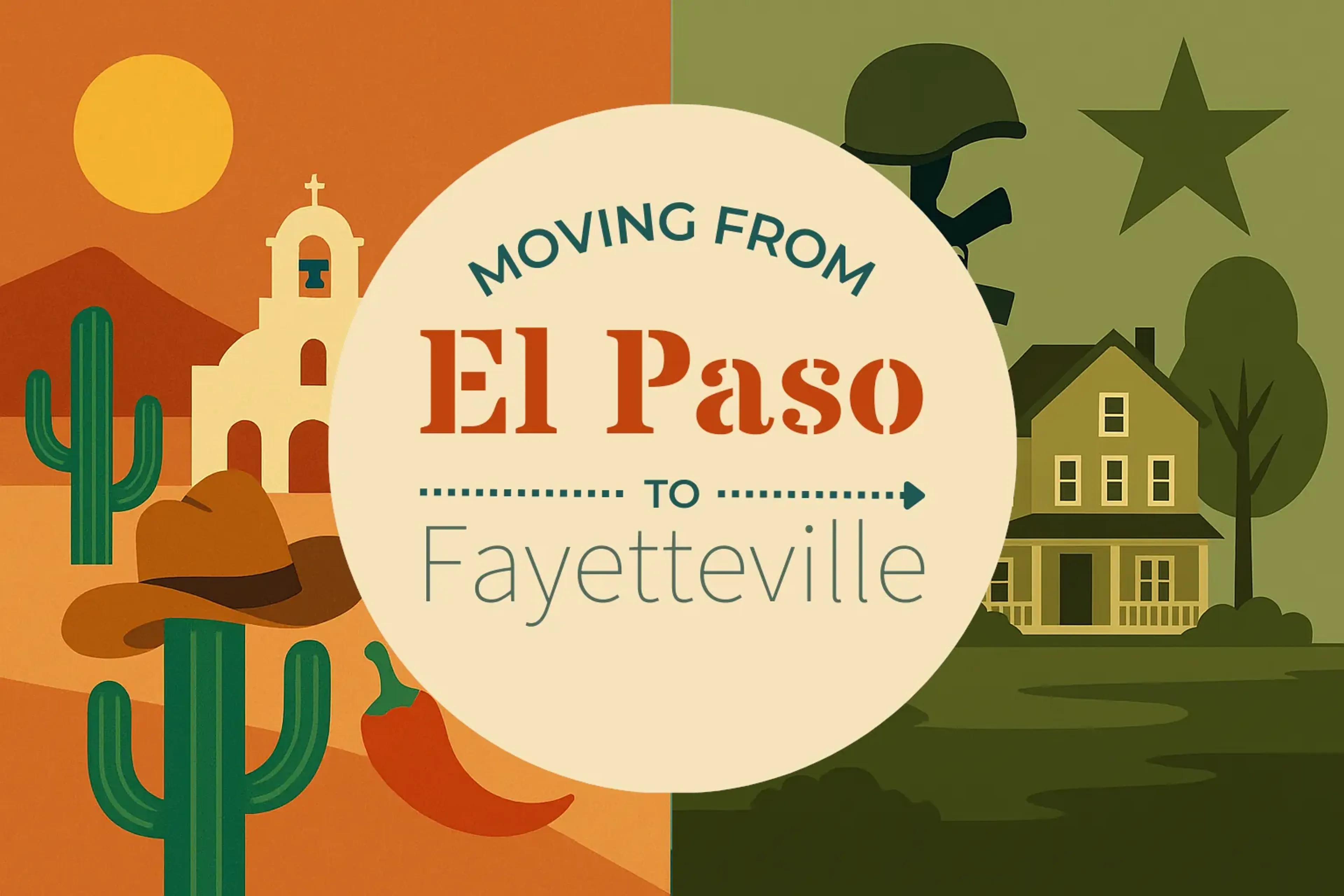 Side-by-side comparison of El Paso to Fayetteville moving companies
