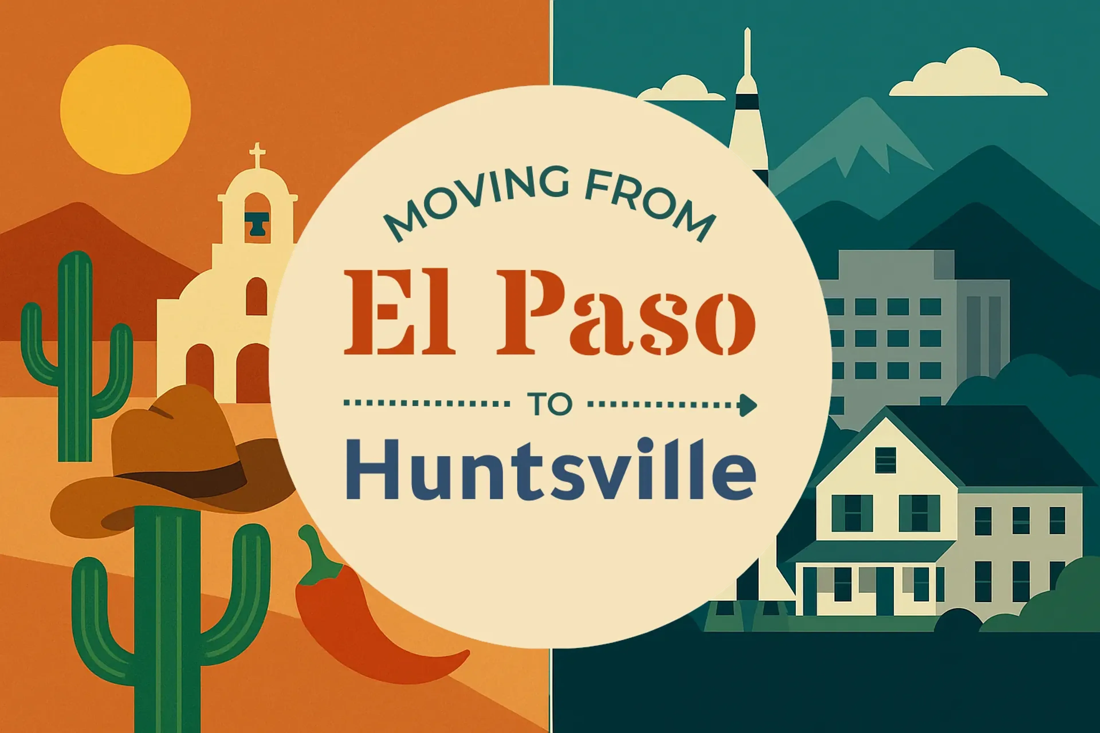 Side-by-side comparison of El Paso to Huntsville moving companies