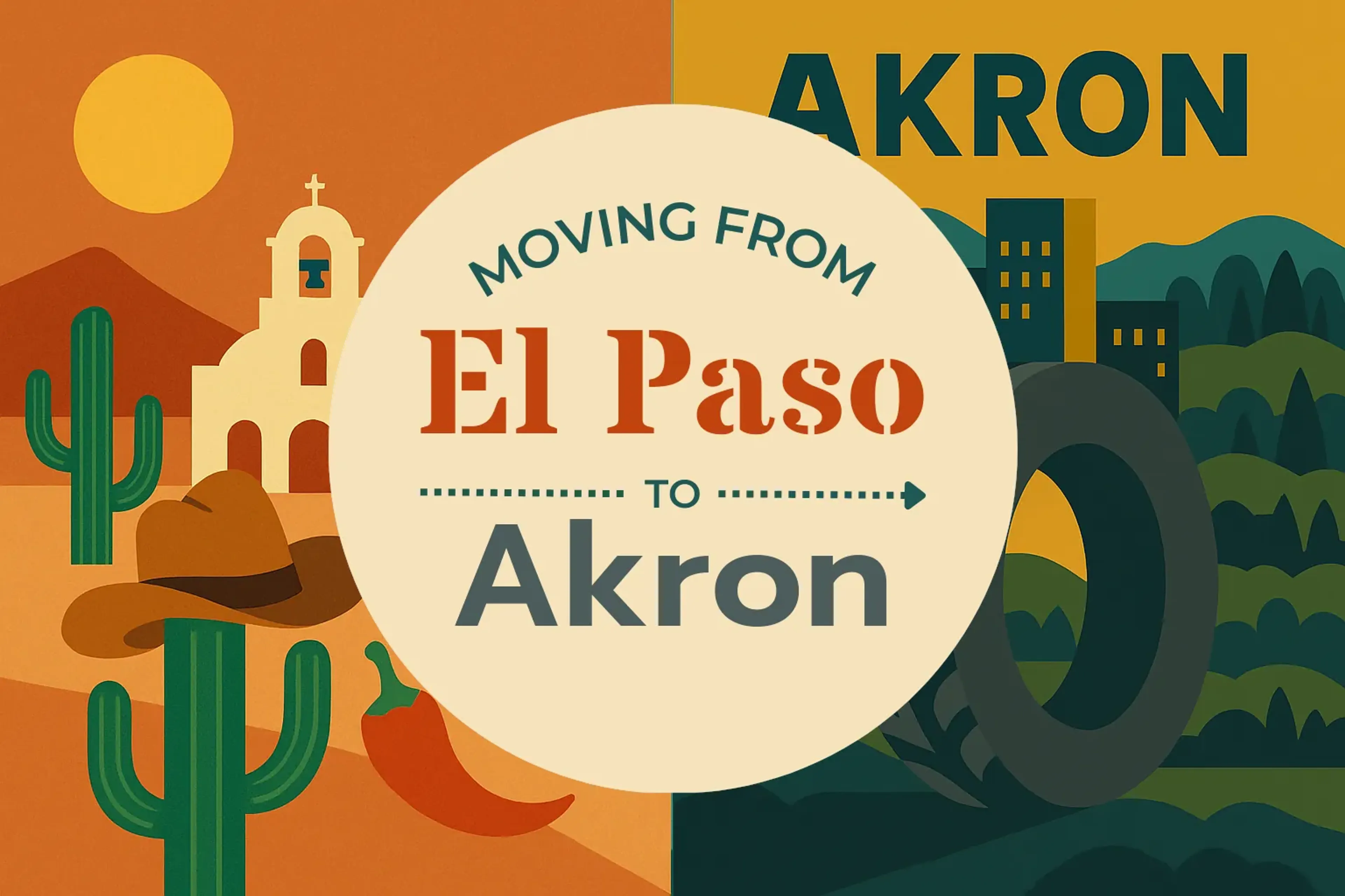 Side-by-side comparison of El Paso to Akron moving companies