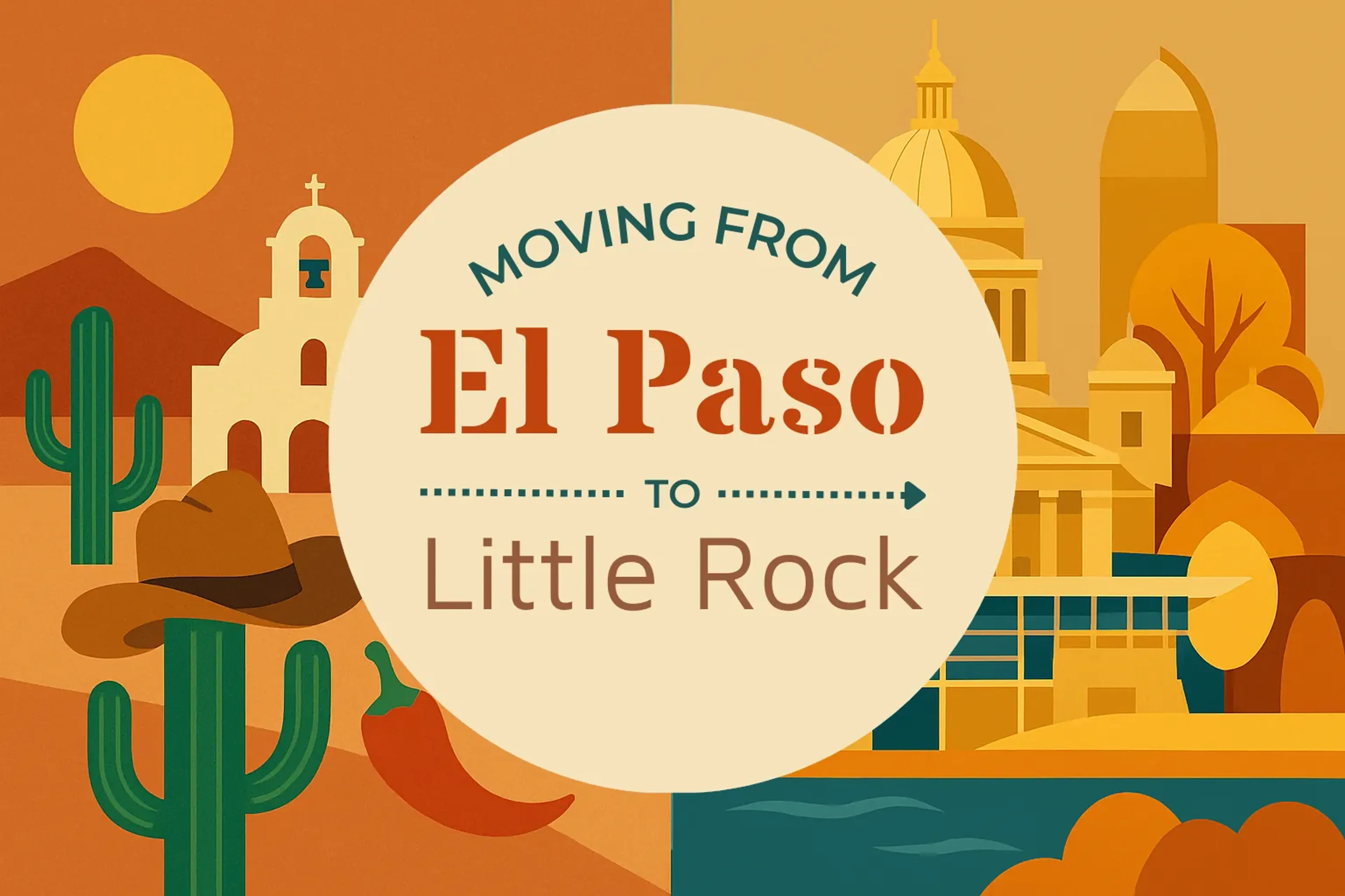 Side-by-side comparison of El Paso to Little Rock moving companies