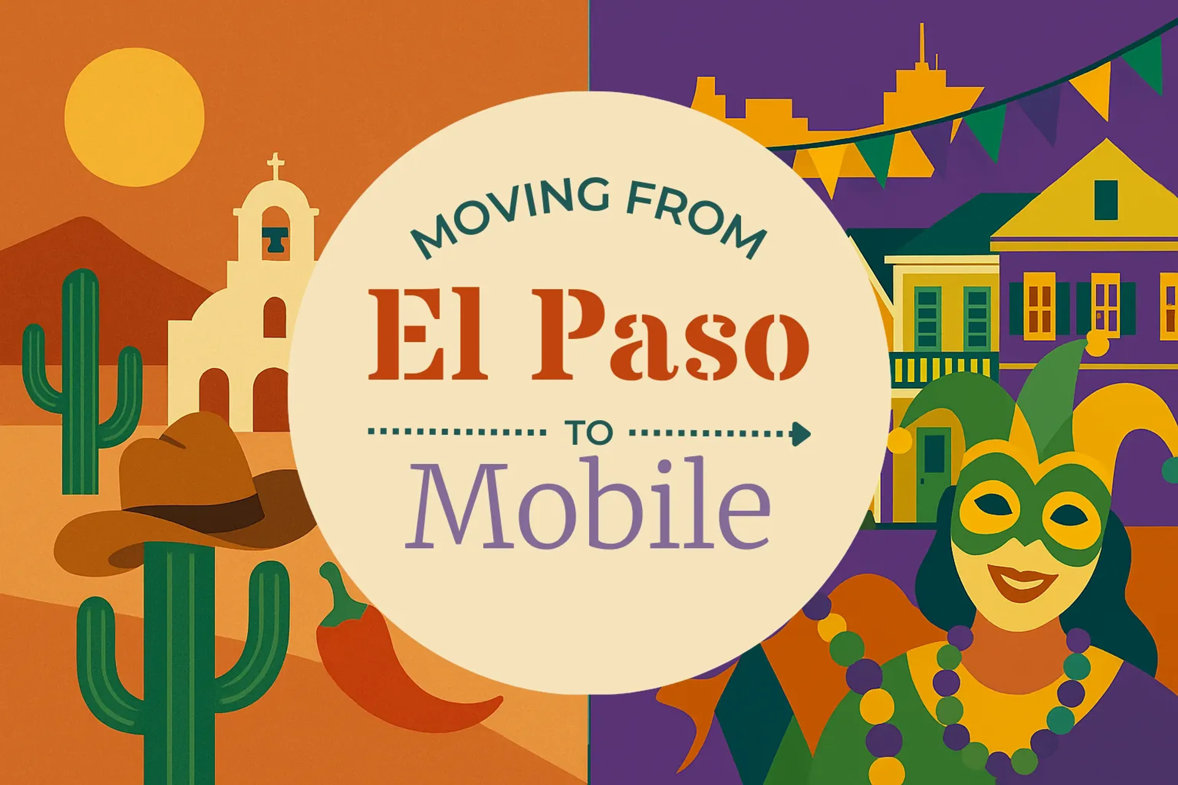 Side-by-side comparison of El Paso to Mobile moving companies