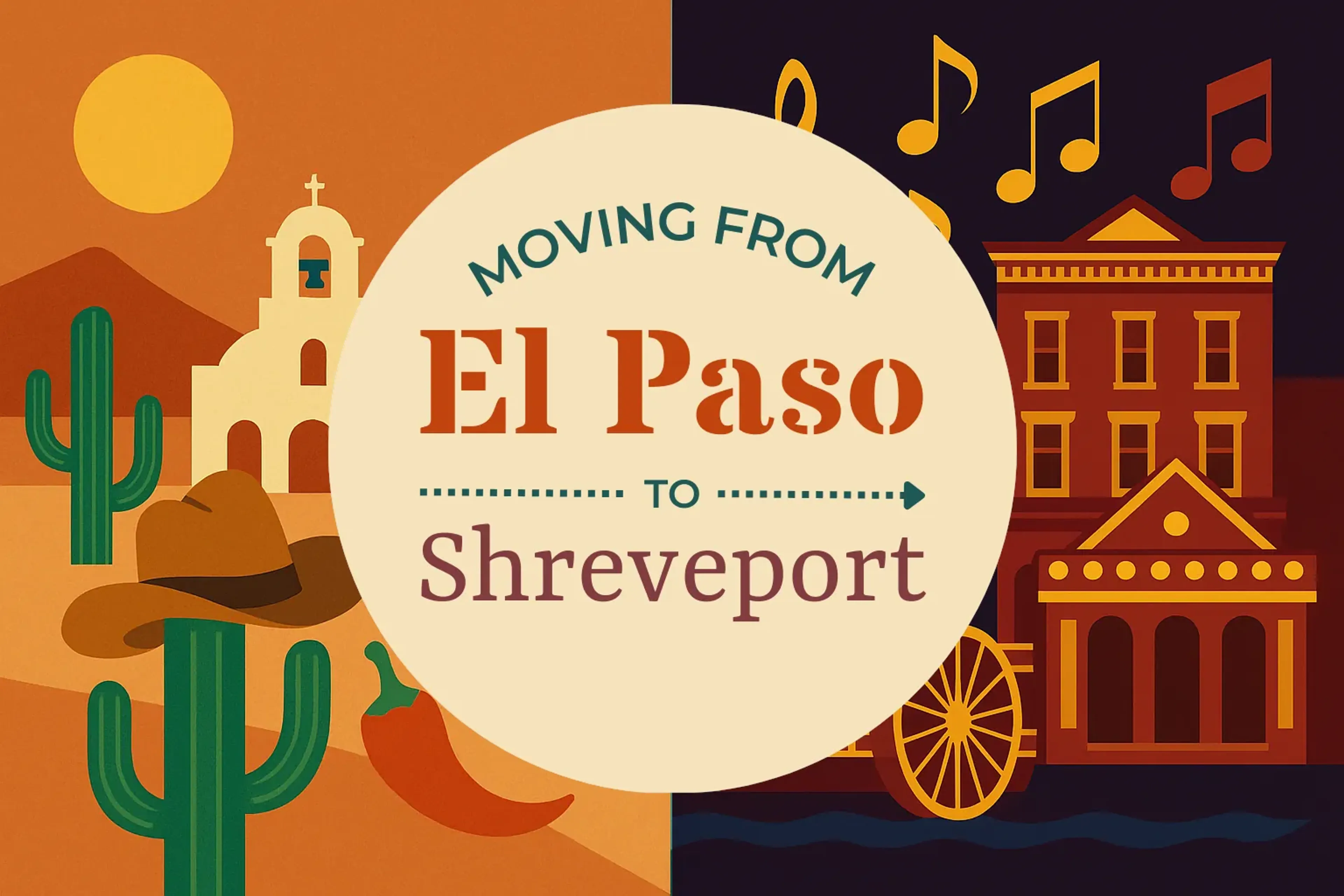 Side-by-side comparison of El Paso to Shreveport moving companies