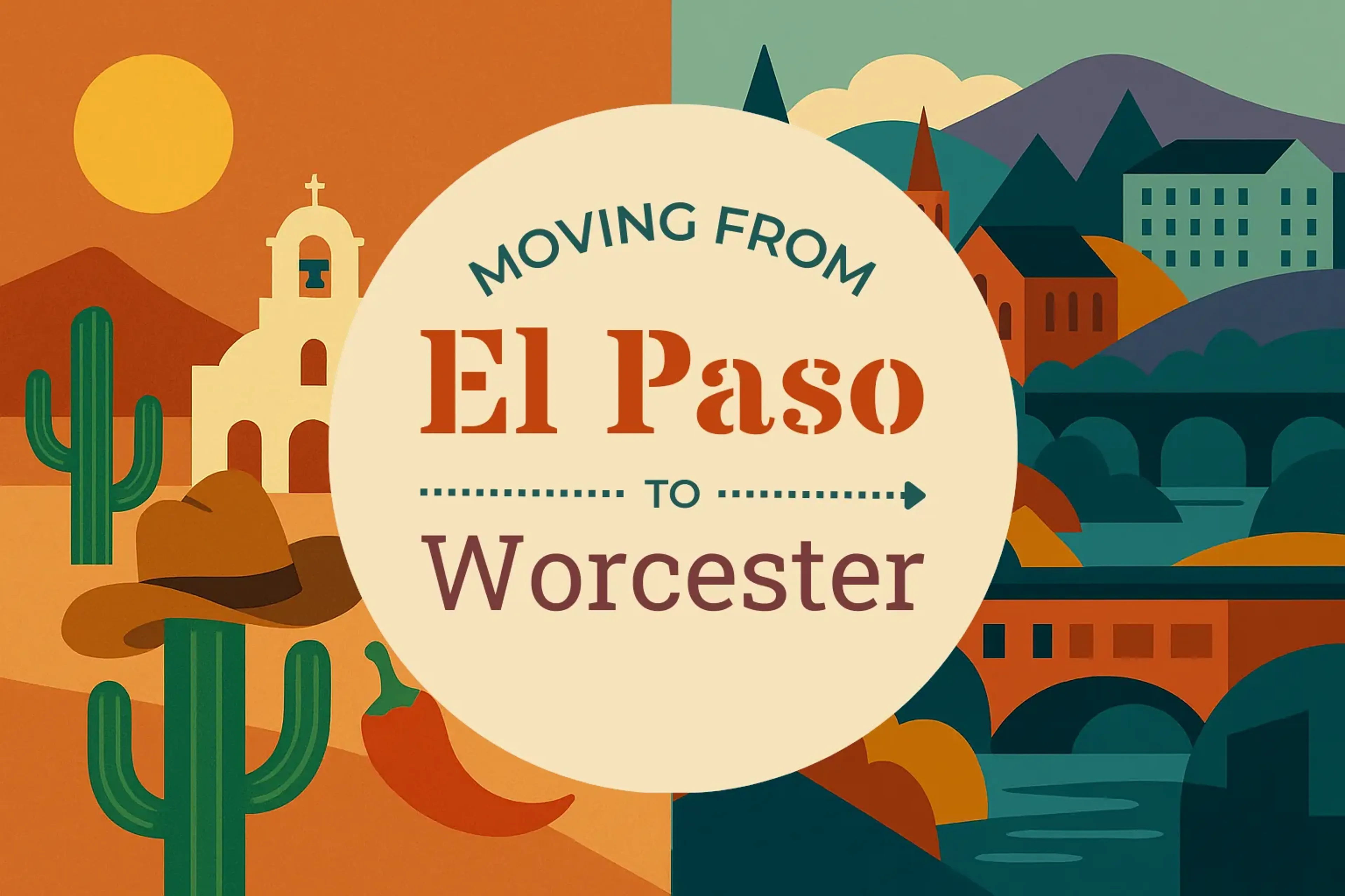 Side-by-side comparison of El Paso to Worcester moving companies