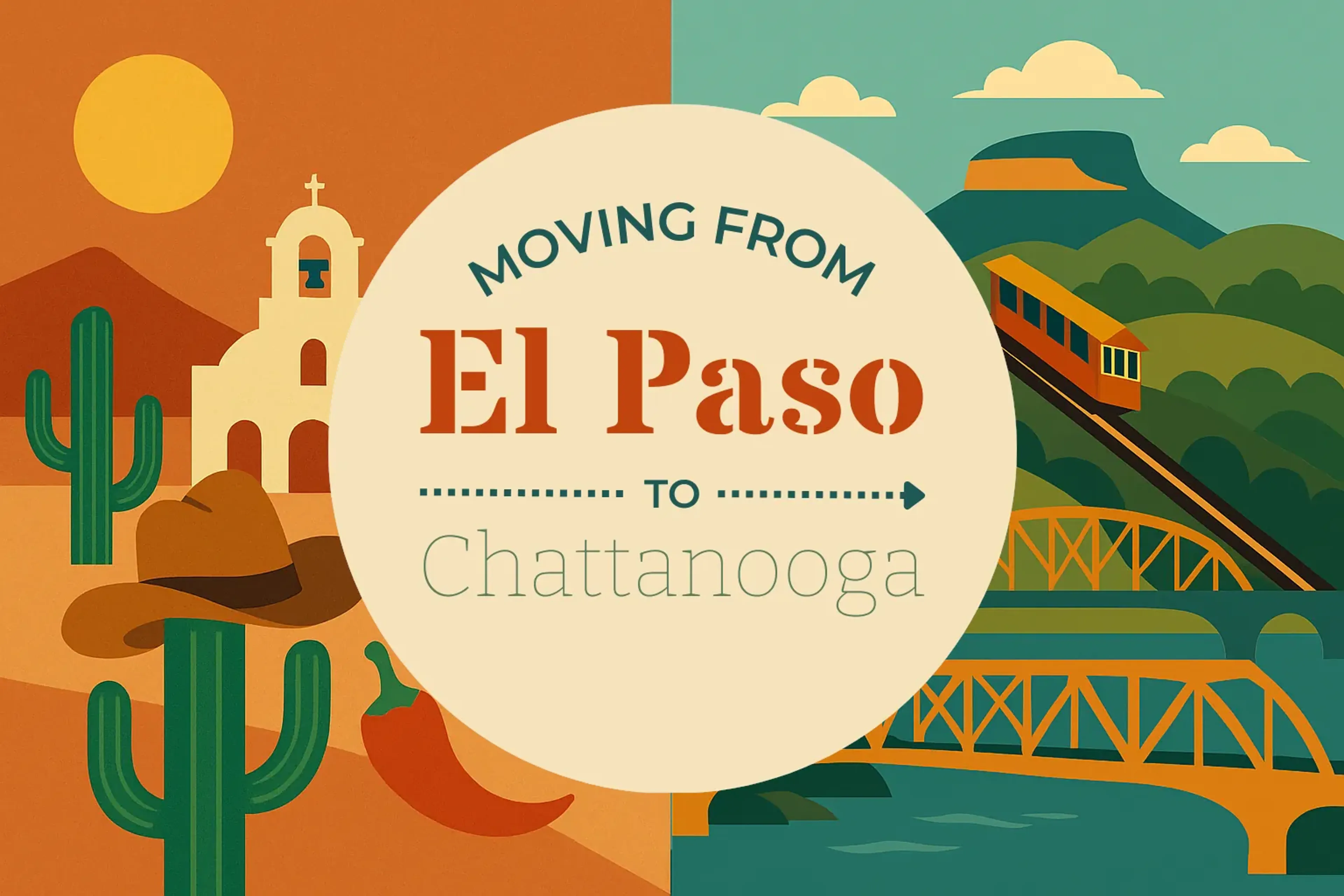 Side-by-side comparison of El Paso to Chattanooga moving companies