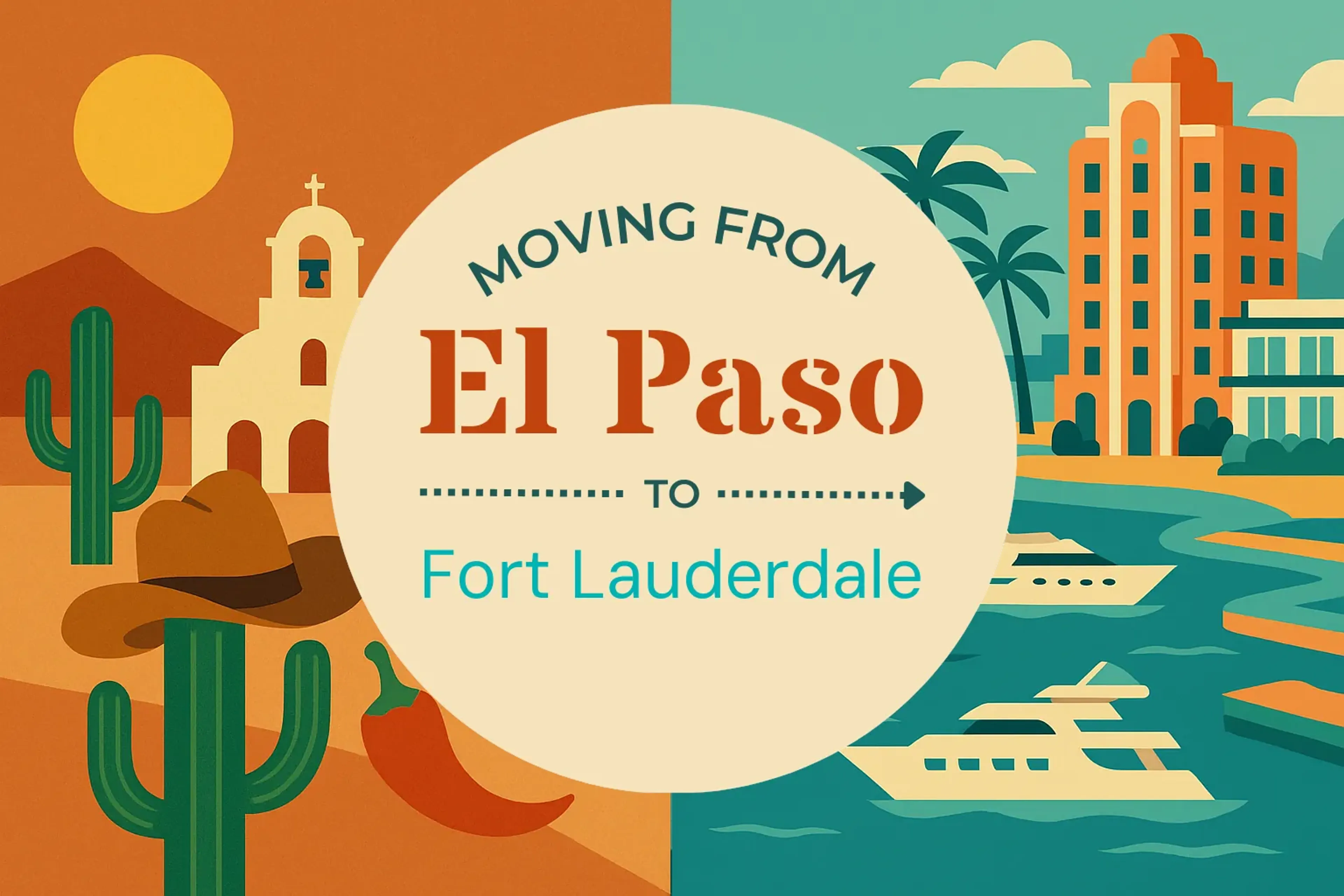 Side-by-side comparison of El Paso to Fort Lauderdale moving companies
