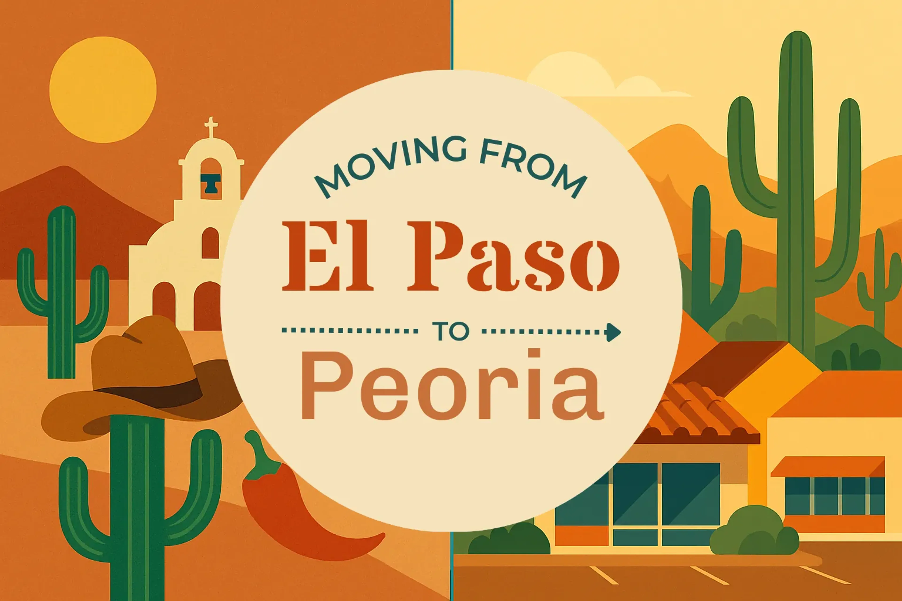 Side-by-side comparison of El Paso to Peoria moving companies
