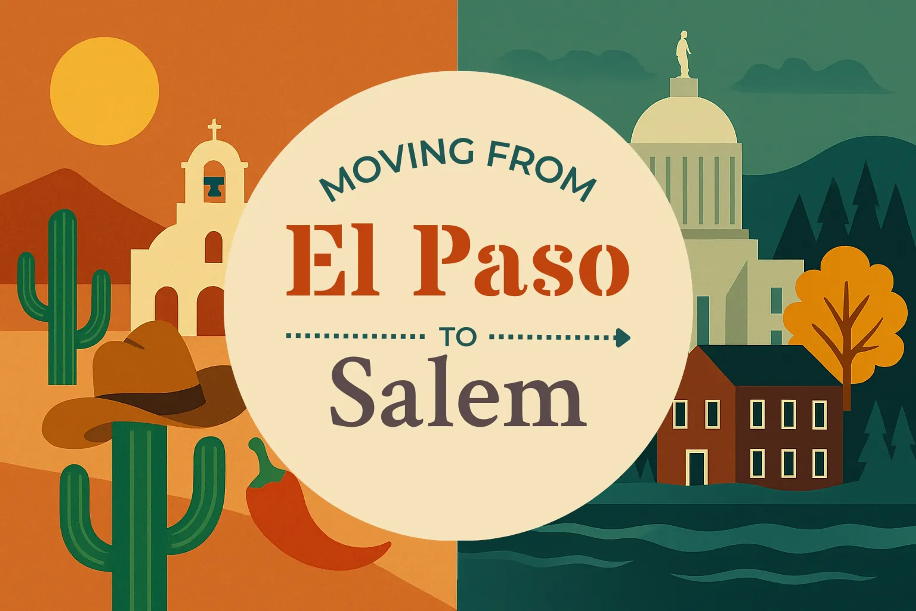 Side-by-side comparison of El Paso to Salem moving companies