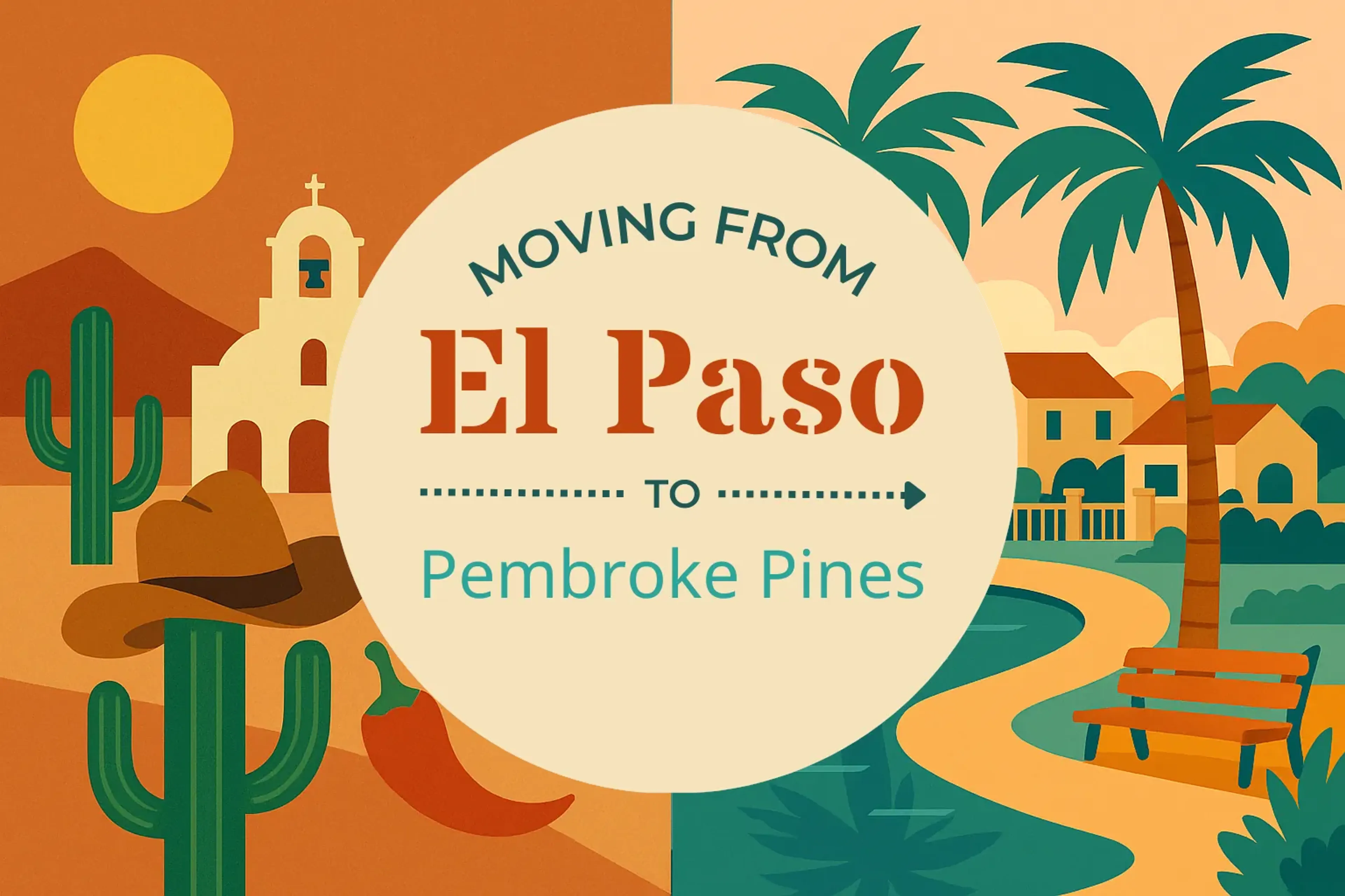 Side-by-side comparison of El Paso to Pembroke Pines moving companies