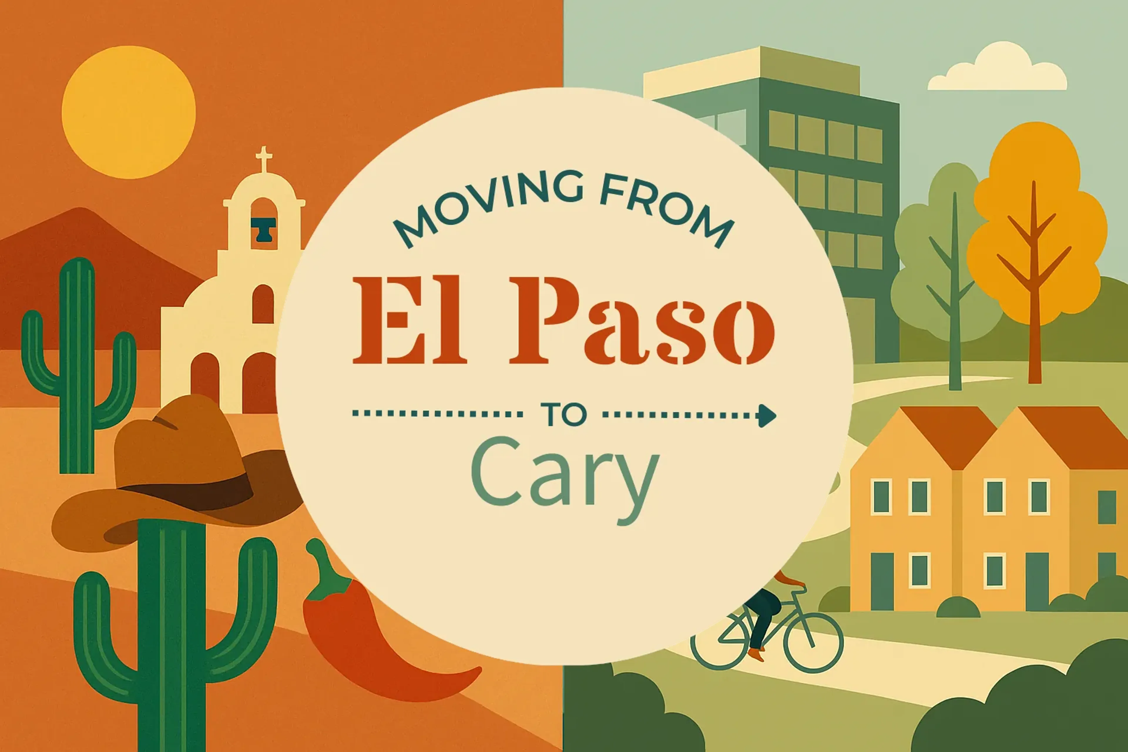 Side-by-side comparison of El Paso to Cary moving companies