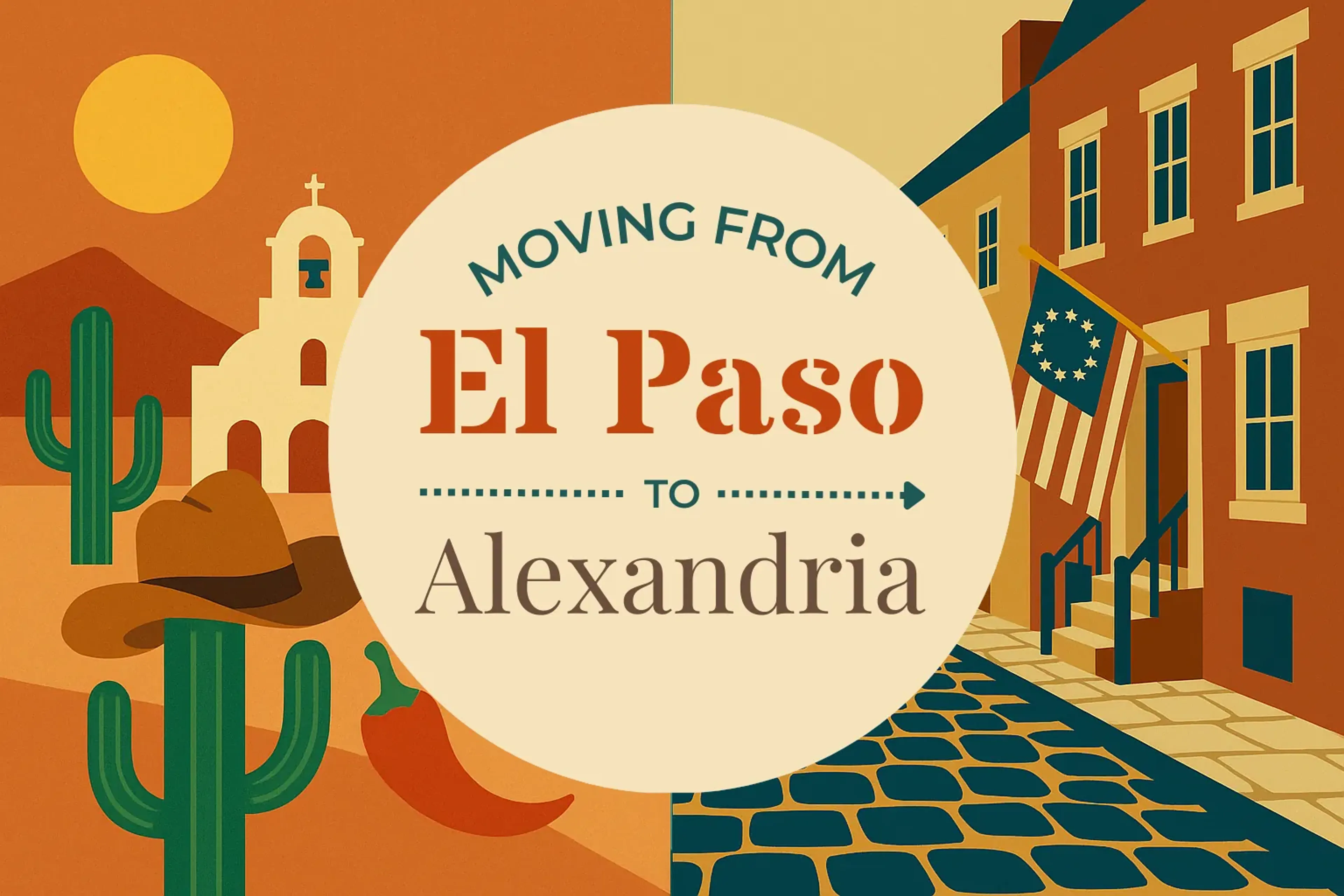 Side-by-side comparison of El Paso to Alexandria moving companies