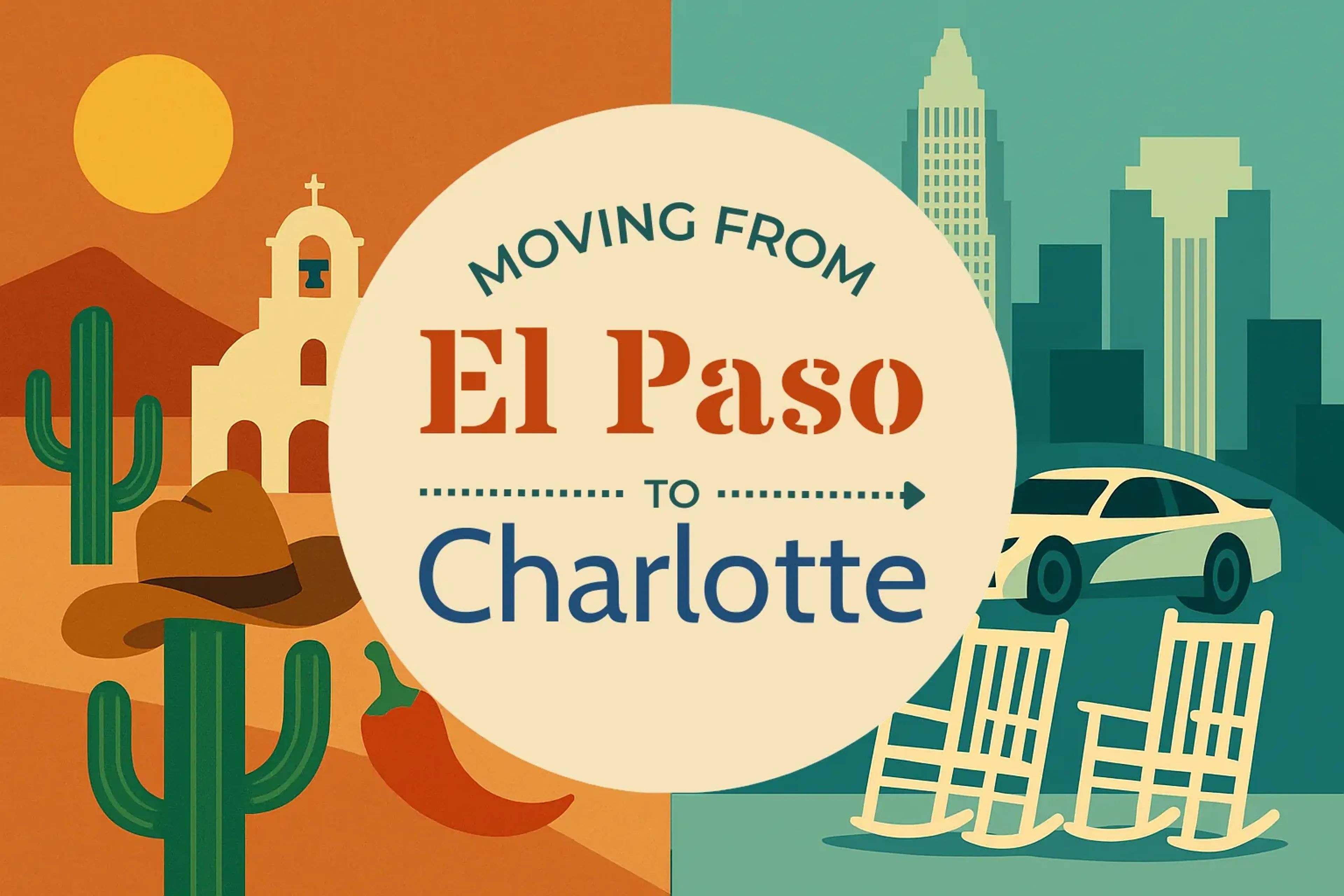Side-by-side comparison of El Paso to Charlotte moving companies