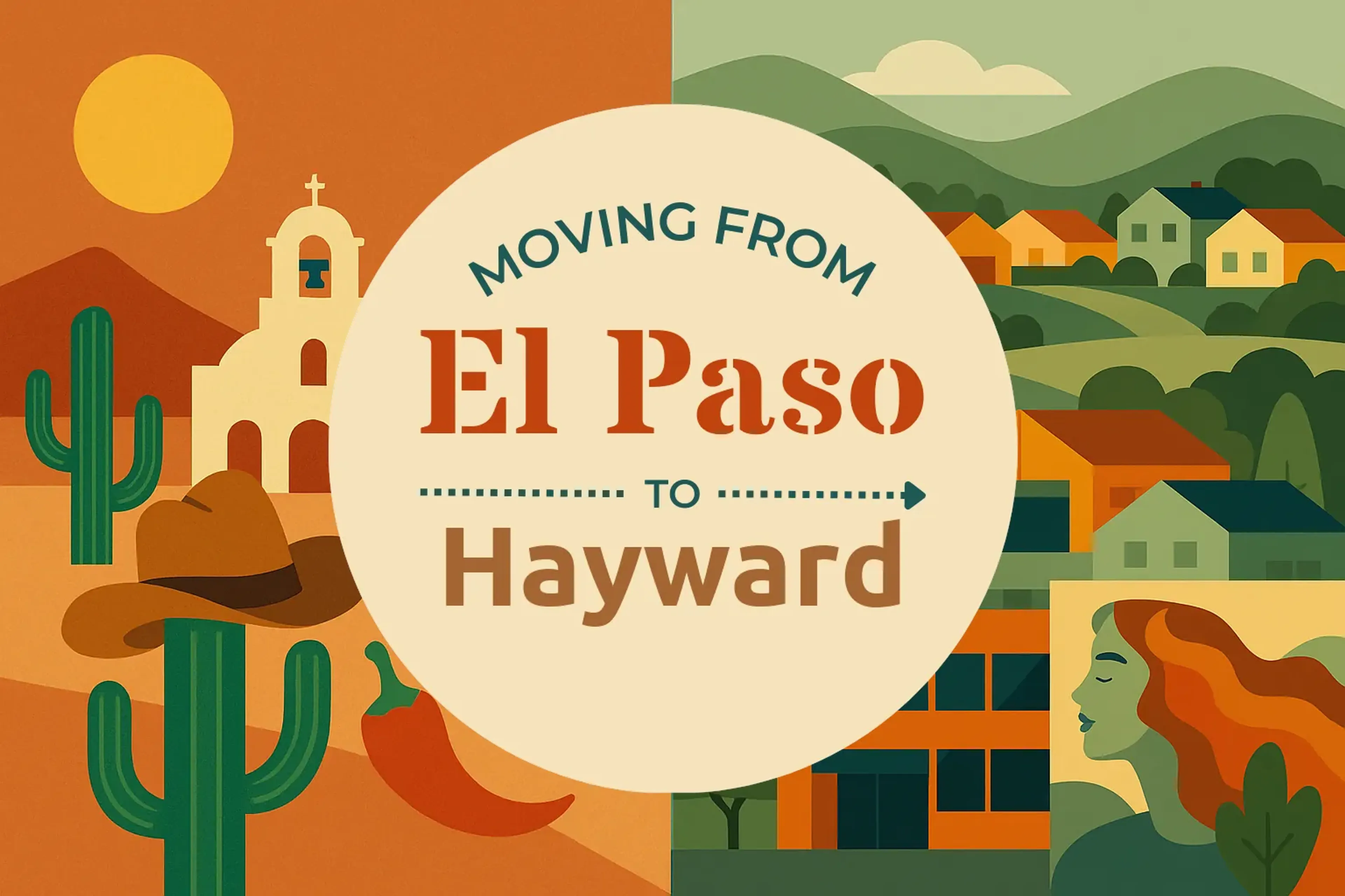 Side-by-side comparison of El Paso to Hayward moving companies