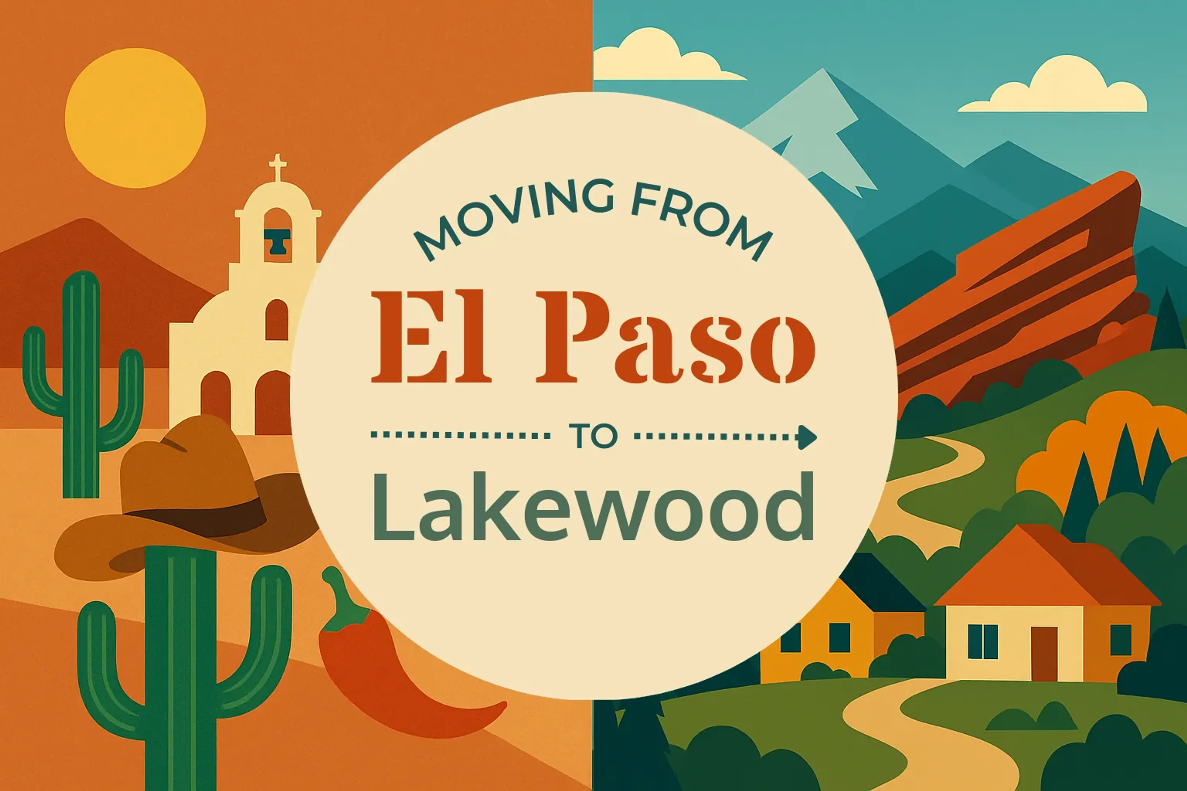 Side-by-side comparison of El Paso to Lakewood moving companies