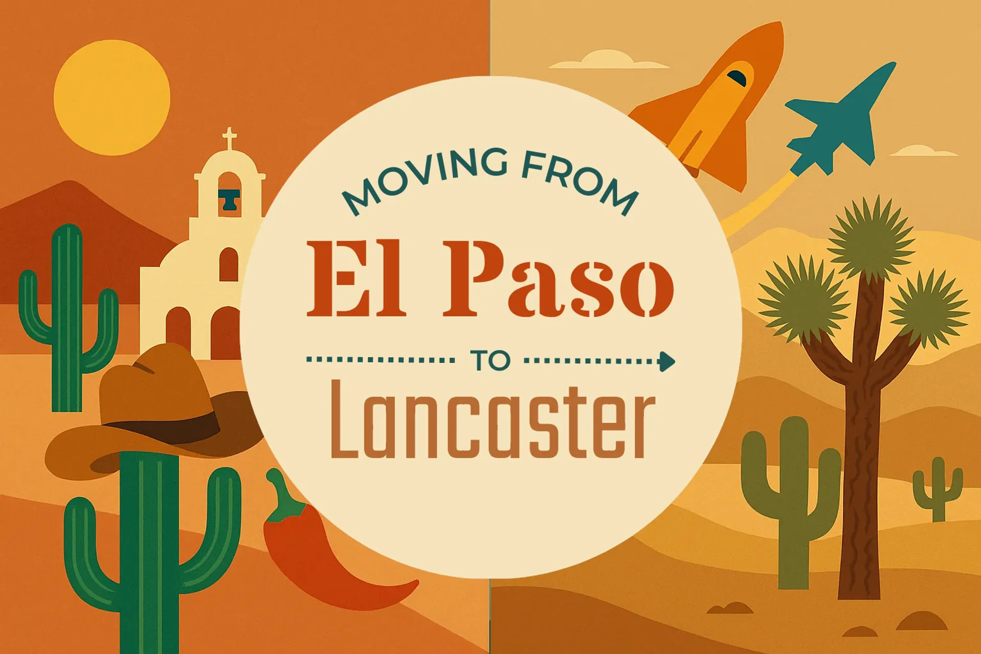 Side-by-side comparison of El Paso to Lancaster moving companies