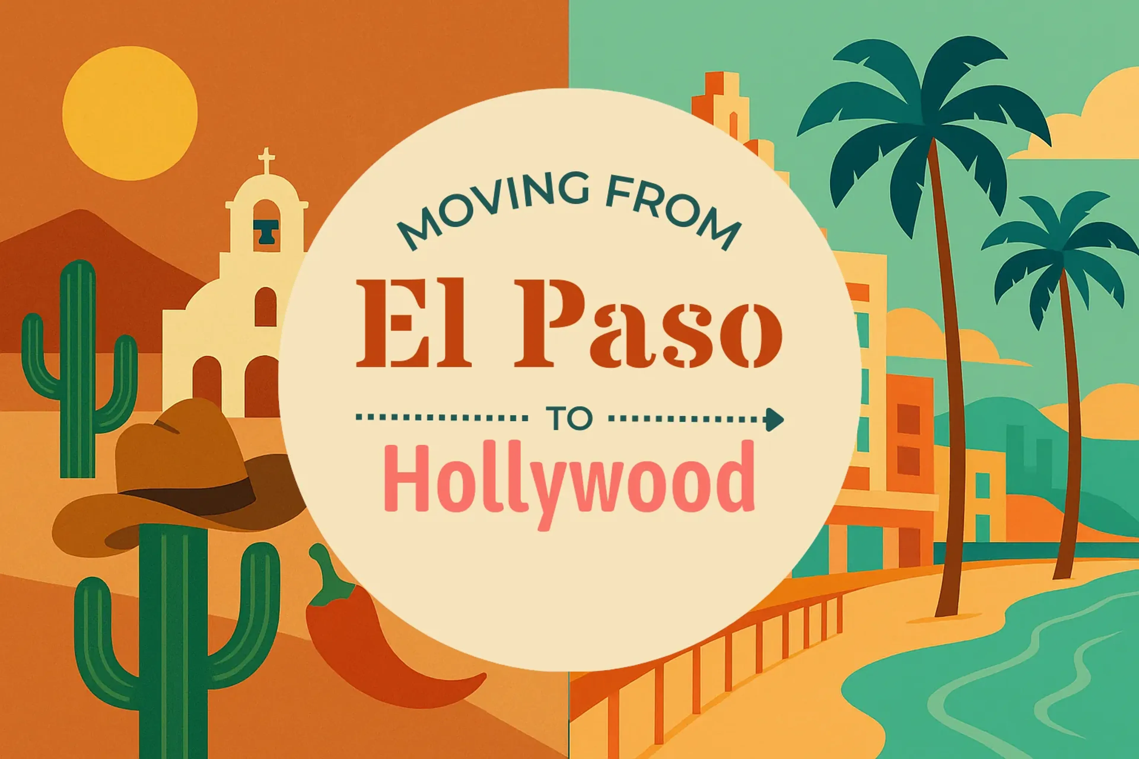 Side-by-side comparison of El Paso to Hollywood moving companies