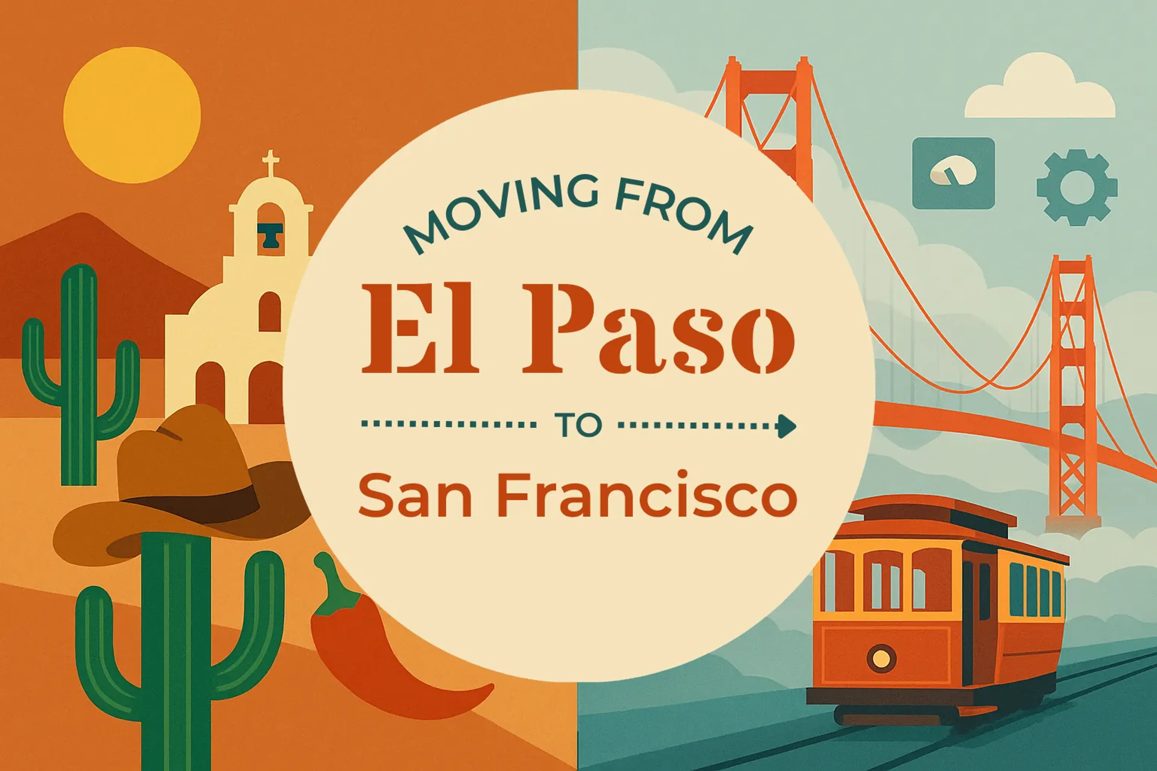 Side-by-side comparison of El Paso to San Francisco moving companies