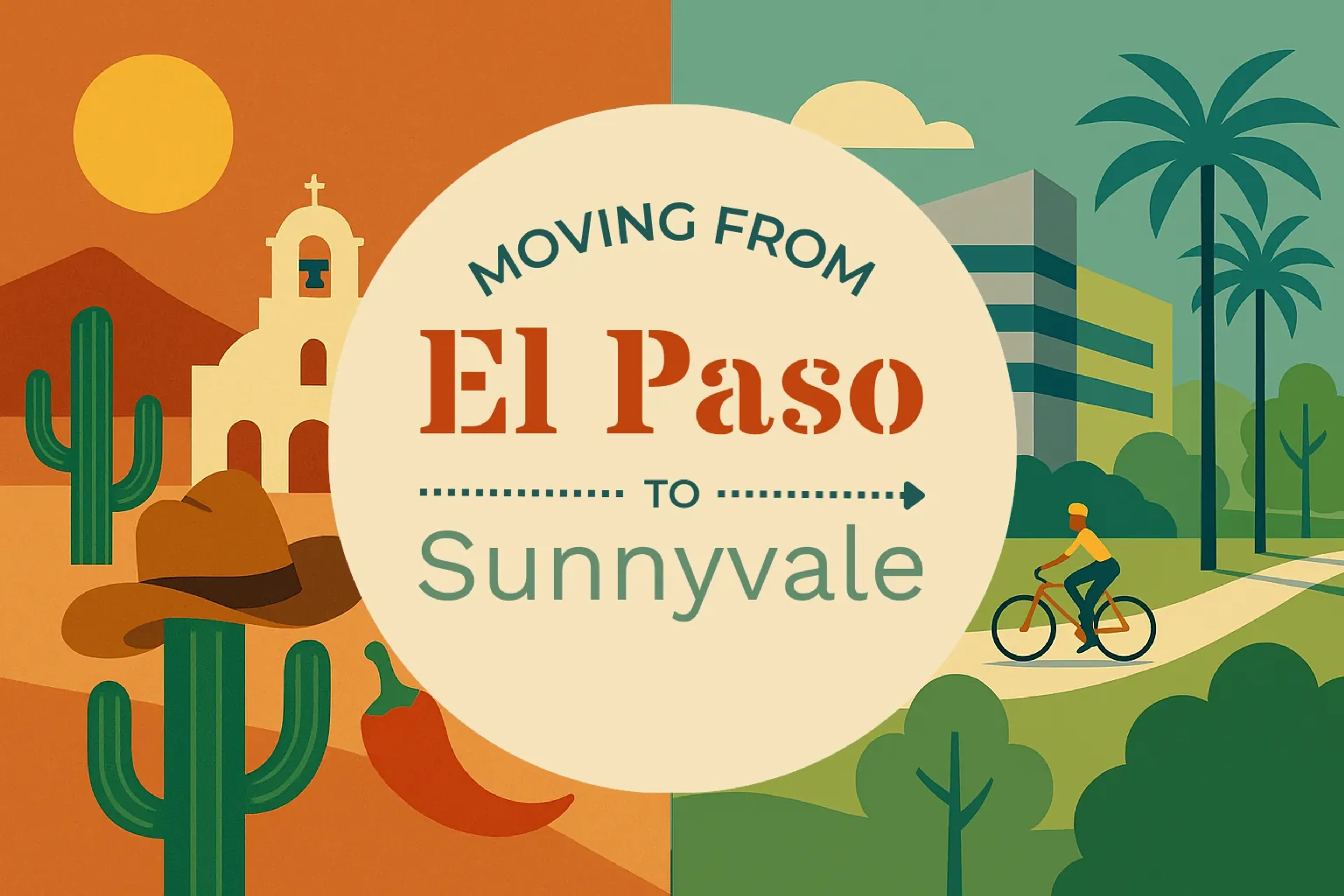 Side-by-side comparison of El Paso to Sunnyvale moving companies