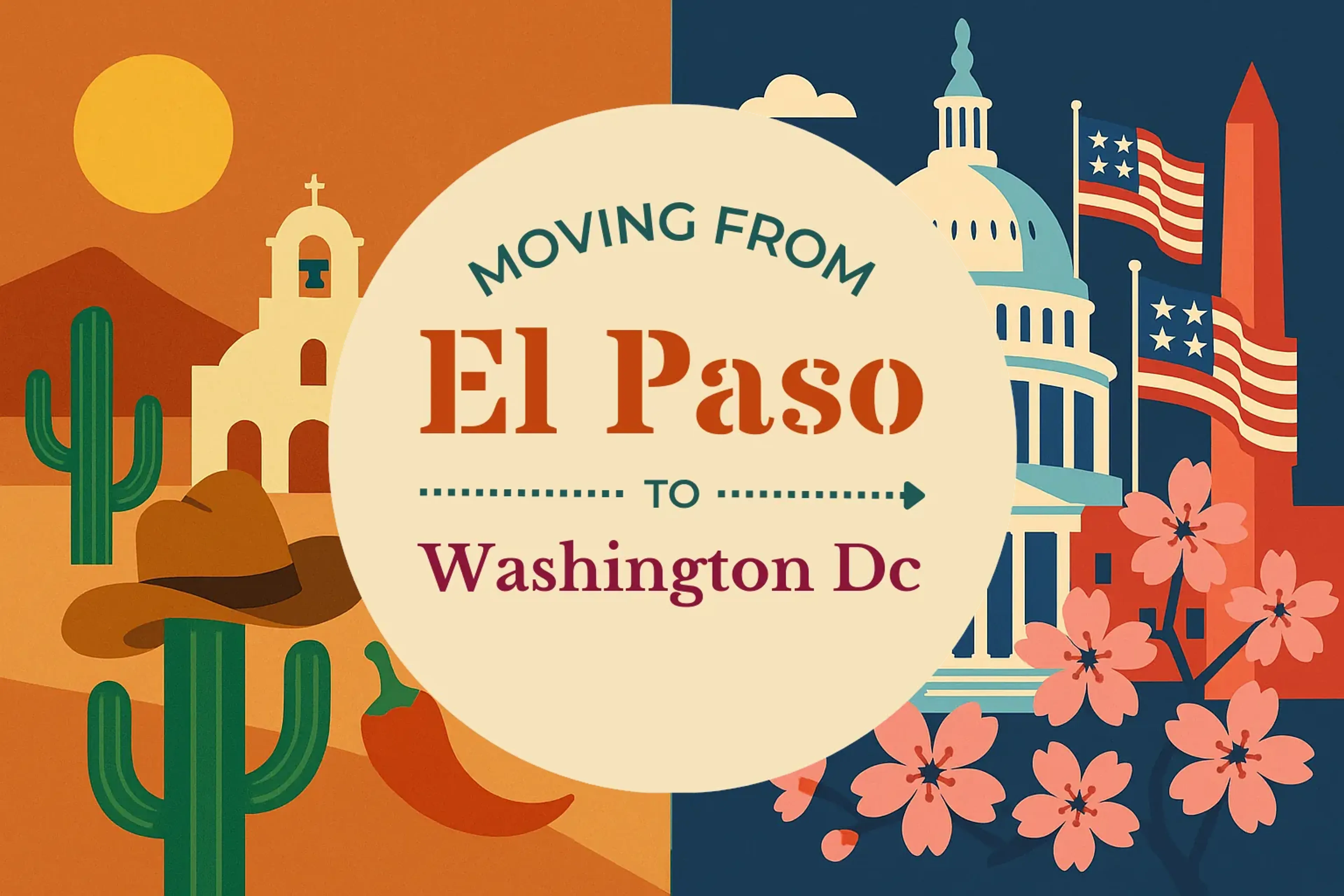 Side-by-side comparison of El Paso to Washington DC moving companies