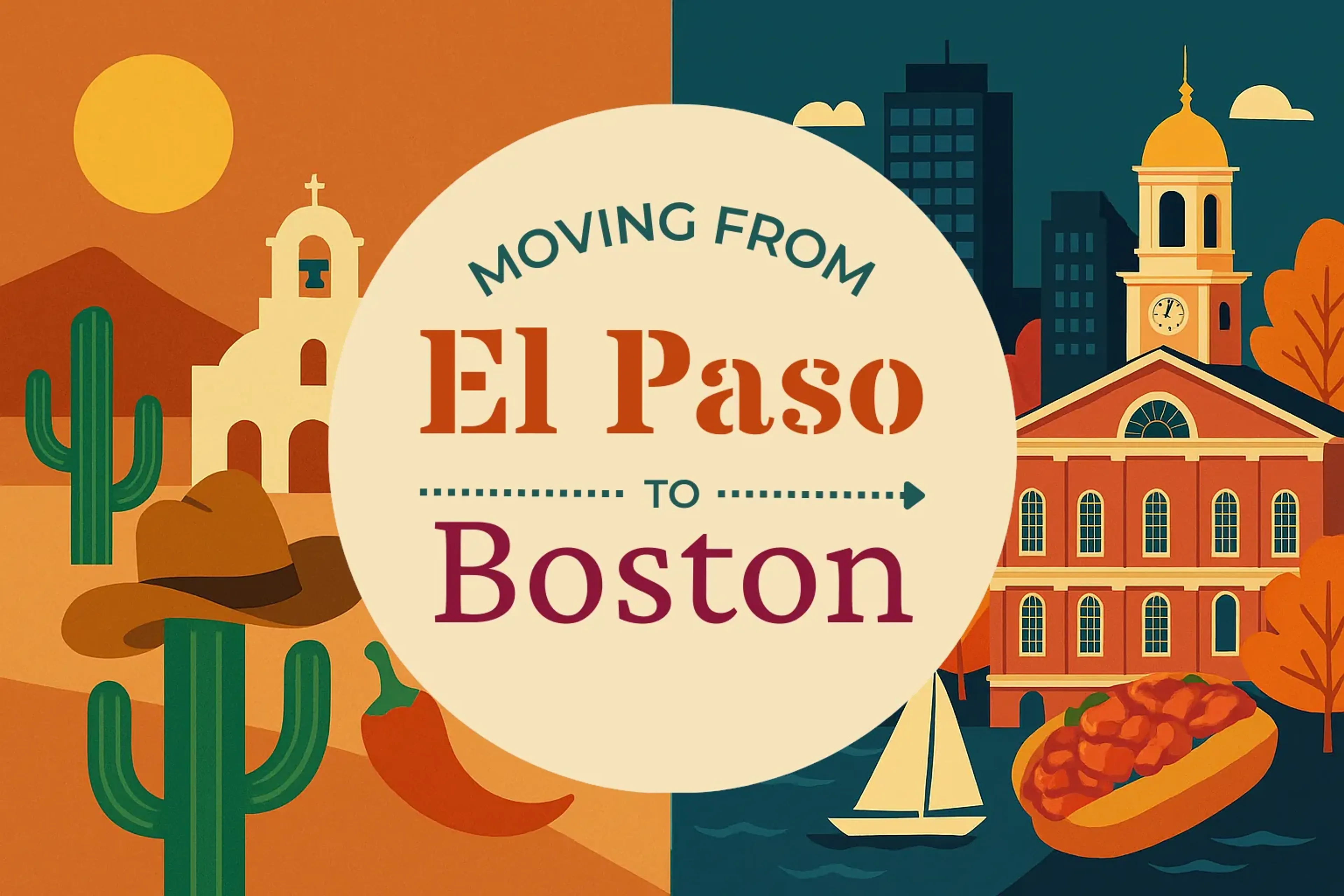 Side-by-side comparison of El Paso to Boston moving companies