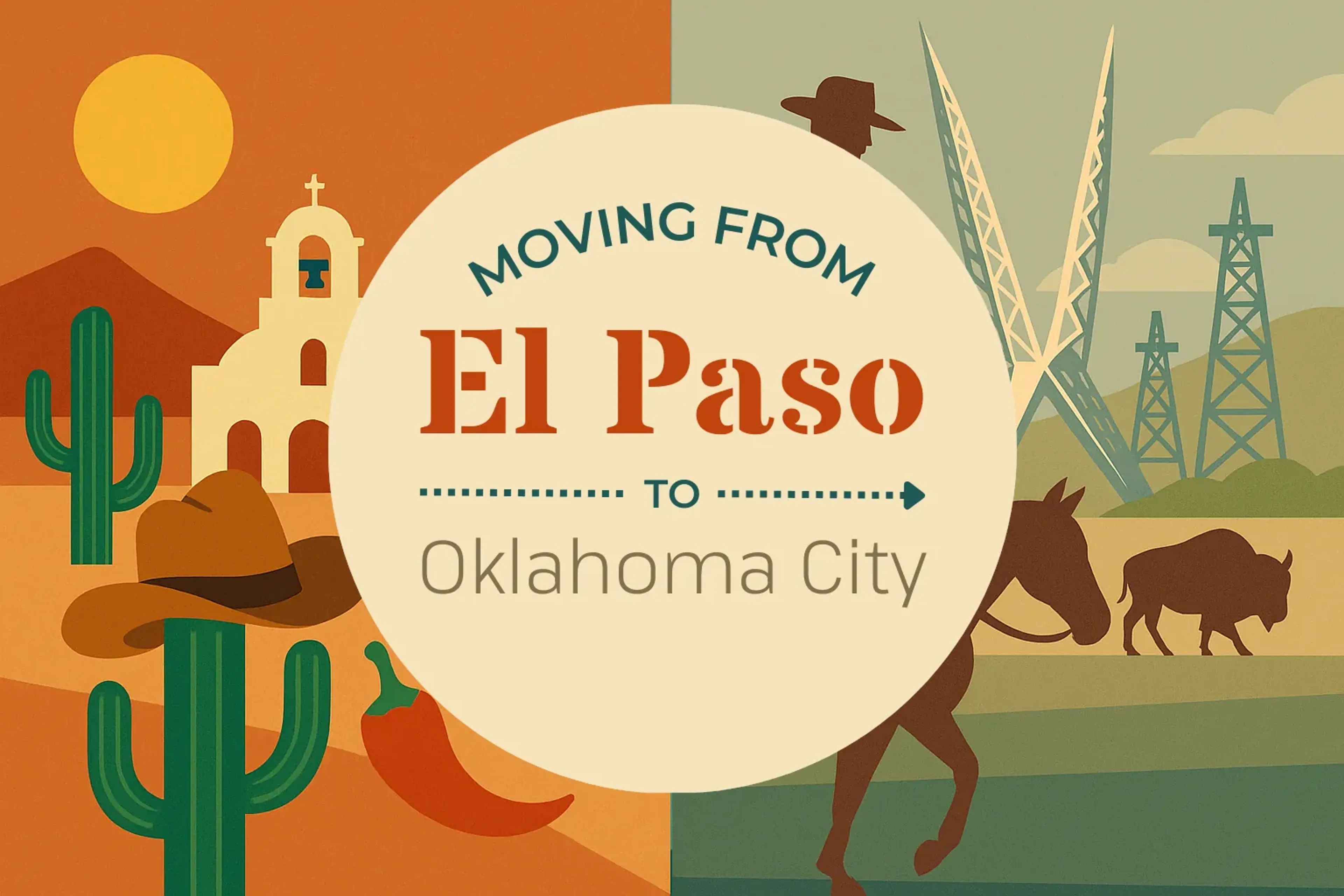 Side-by-side comparison of El Paso to Oklahoma City moving companies