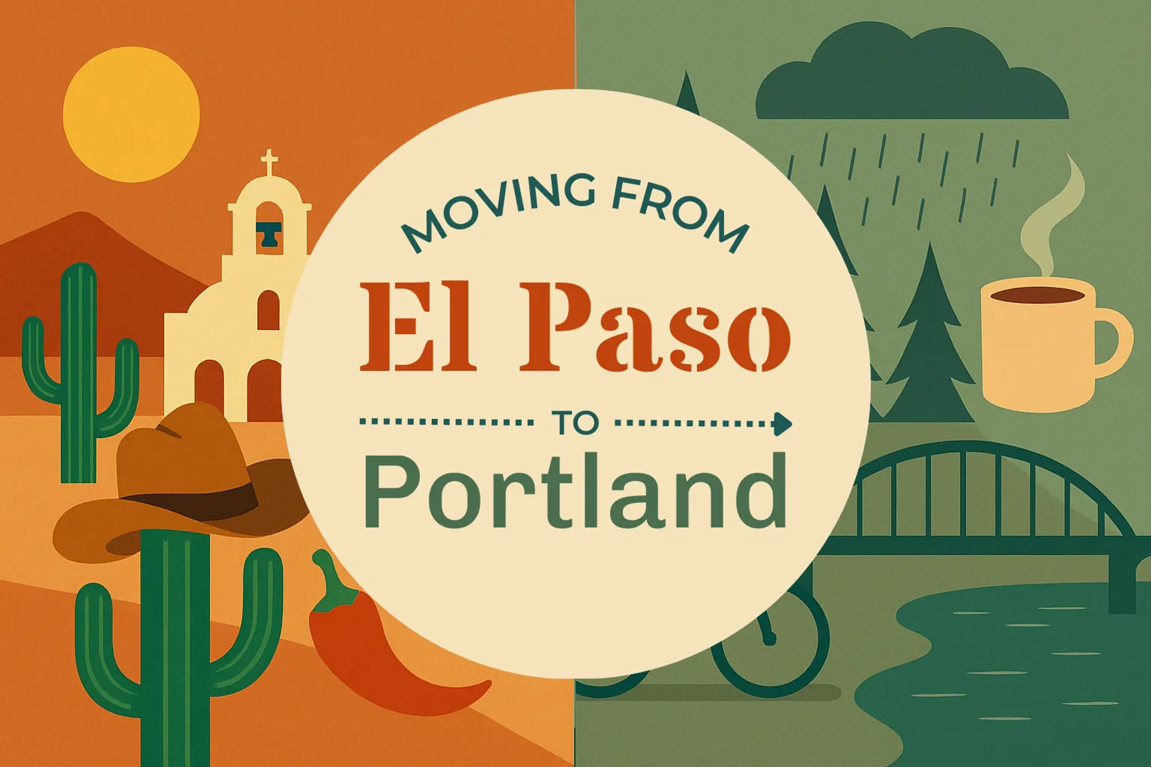 Side-by-side comparison of El Paso to Portland moving companies