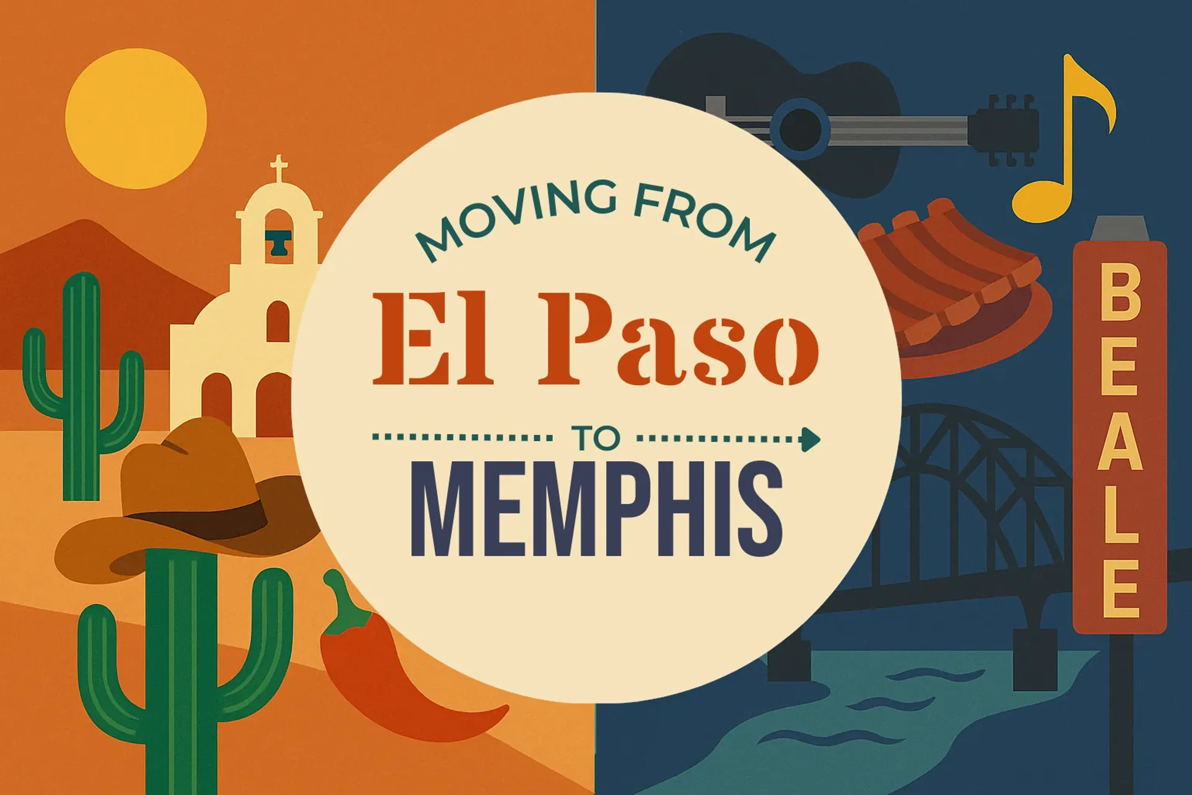 Side-by-side comparison of El Paso to Memphis moving companies