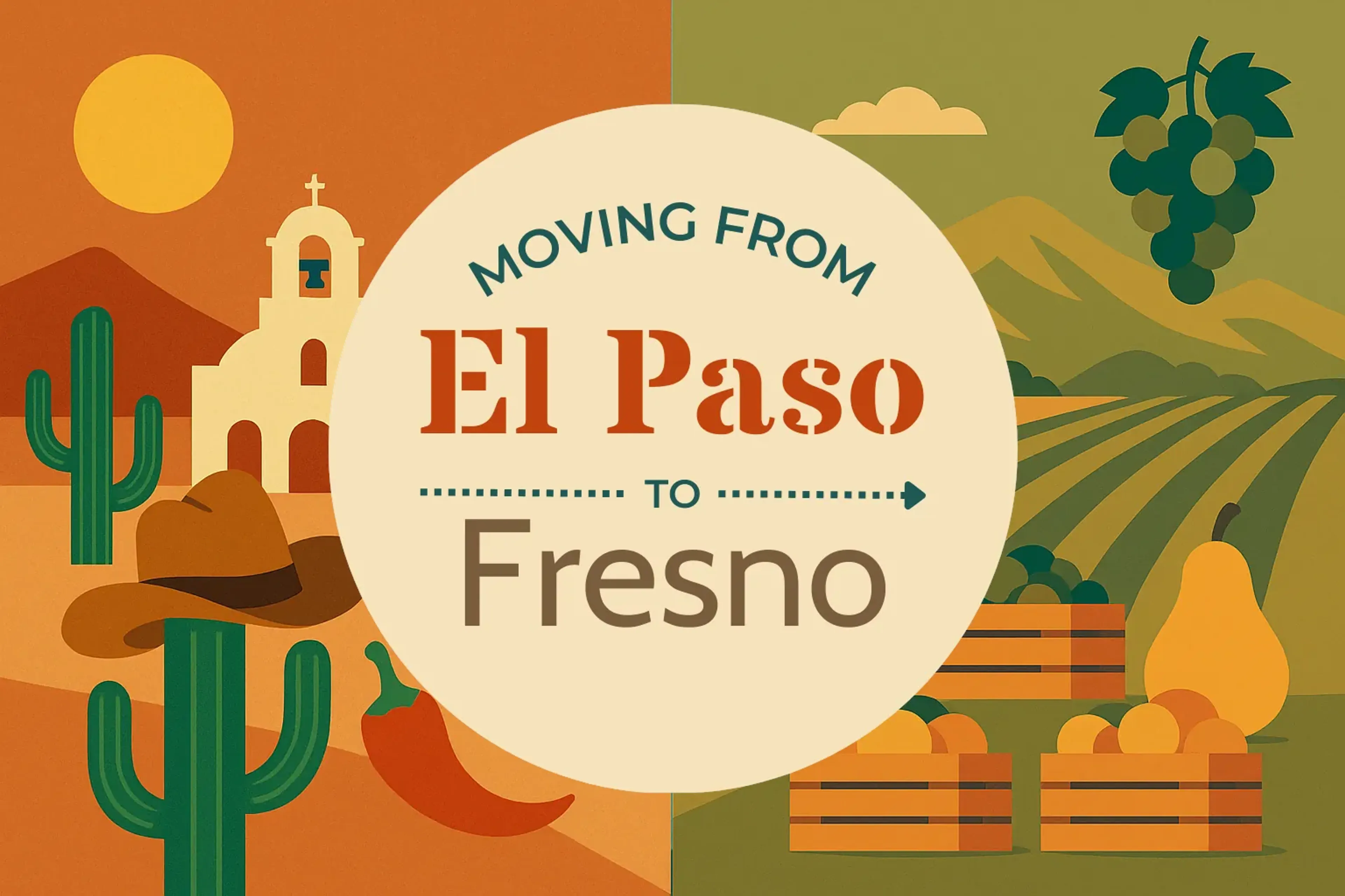 Side-by-side comparison of El Paso to Fresno moving companies